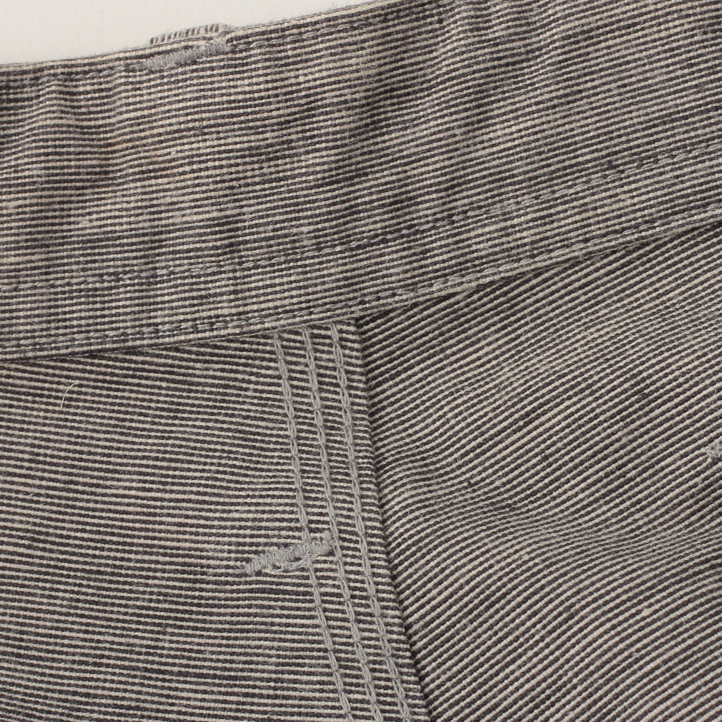 IRREGULAR END ON END COTTON LINEN TROUSERS