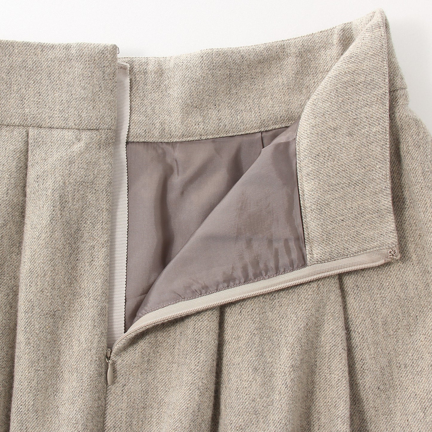 WOOL LINEN TWEED SKIRT