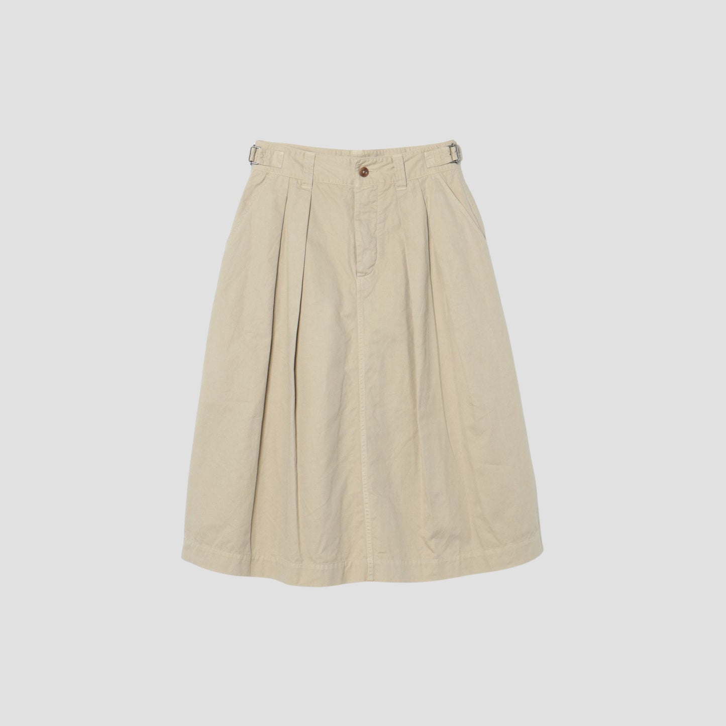 COTTON LINEN CHINO SKIRT