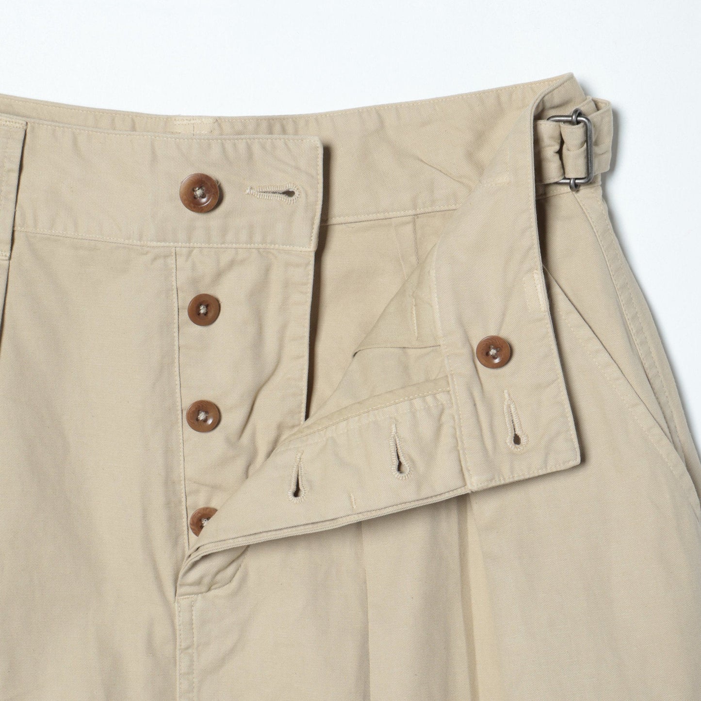 COTTON LINEN CHINO SKIRT