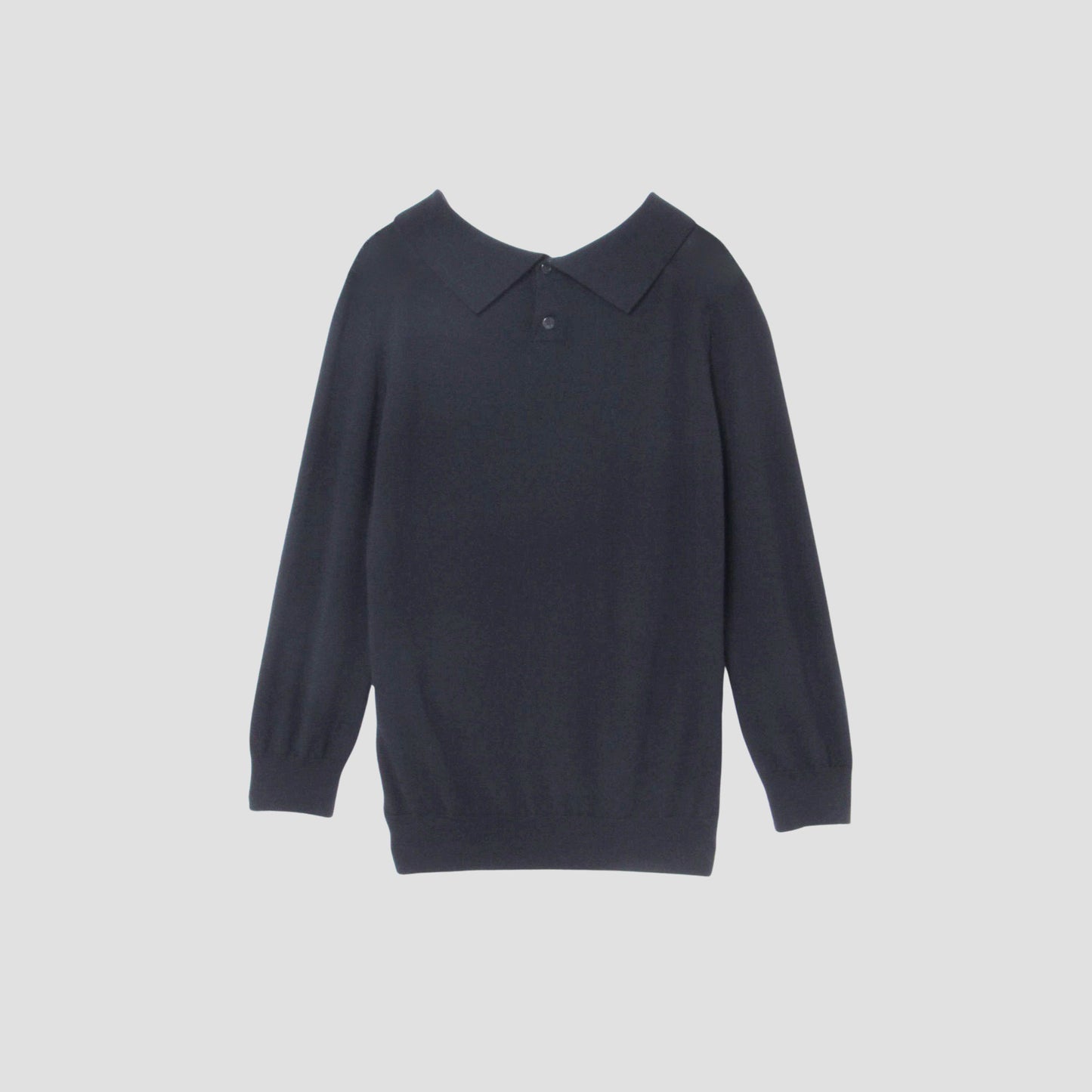 FINE MERINO POLO COLLAR JUMPER KNIT