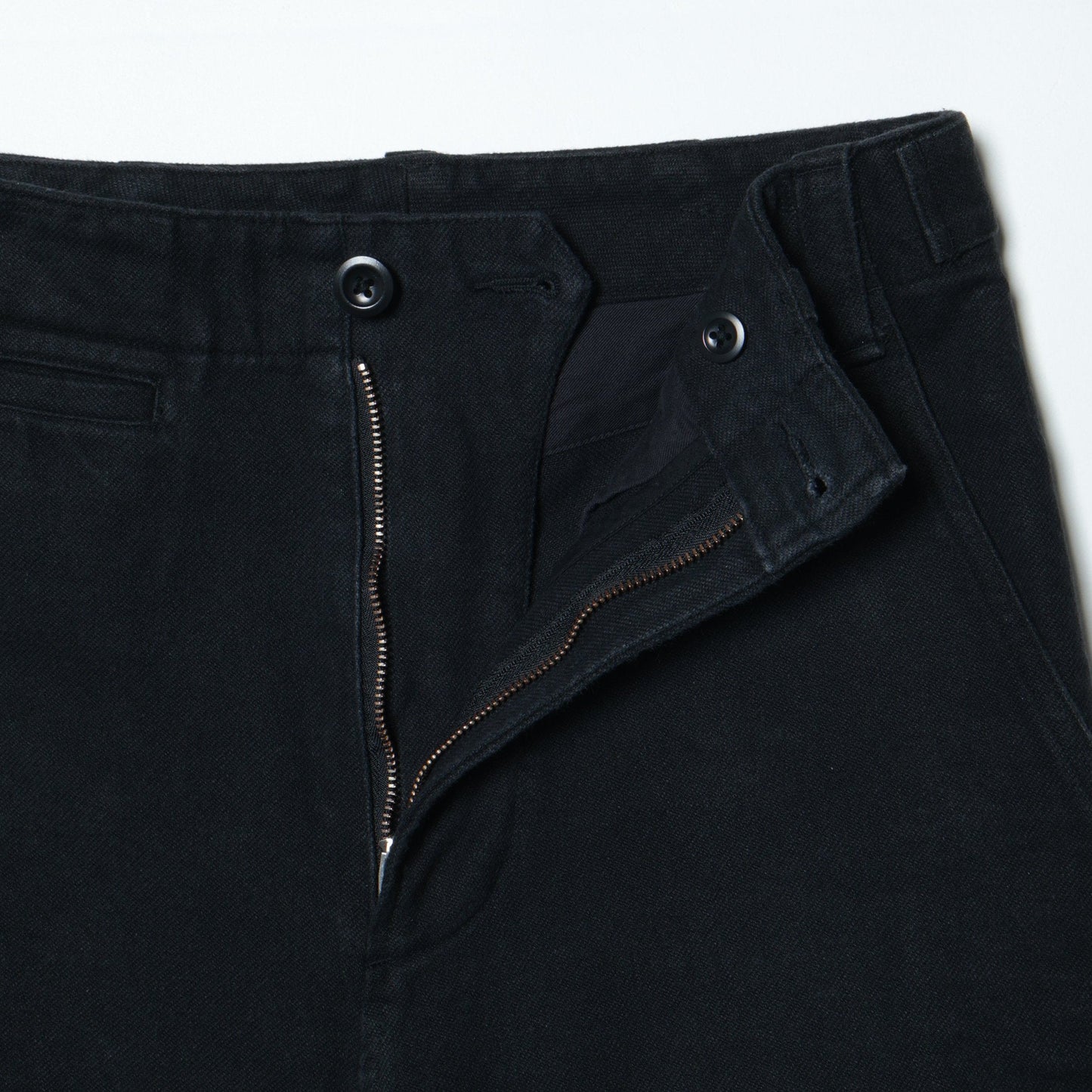 WORN LINEN COTTON DRILL TROUSERS