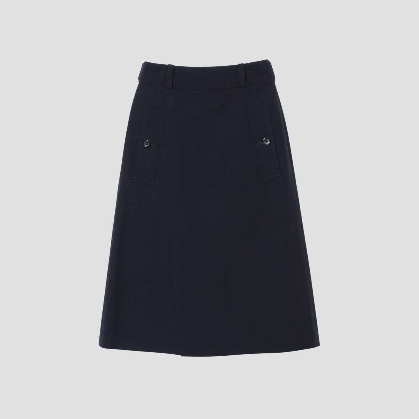 WOOL COTTON TWILL SKIRT