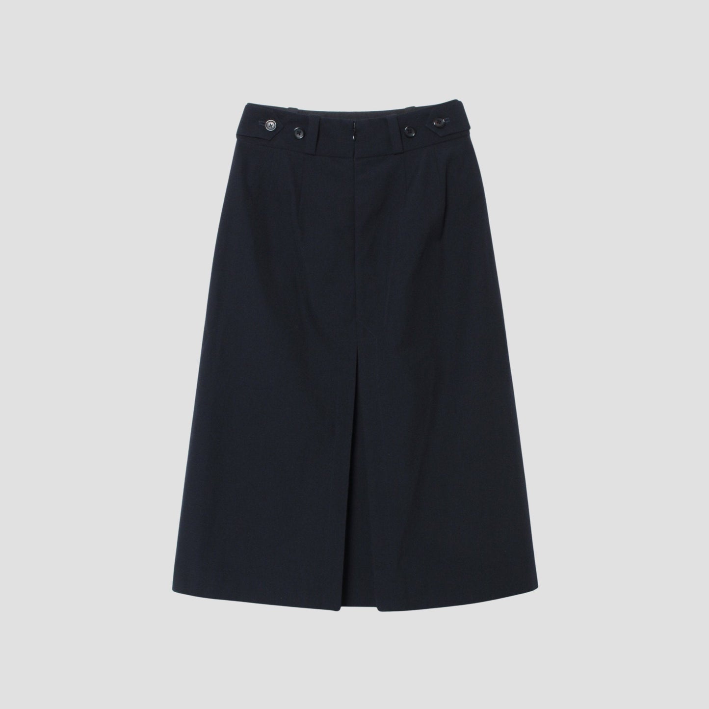 WOOL COTTON TWILL SKIRT