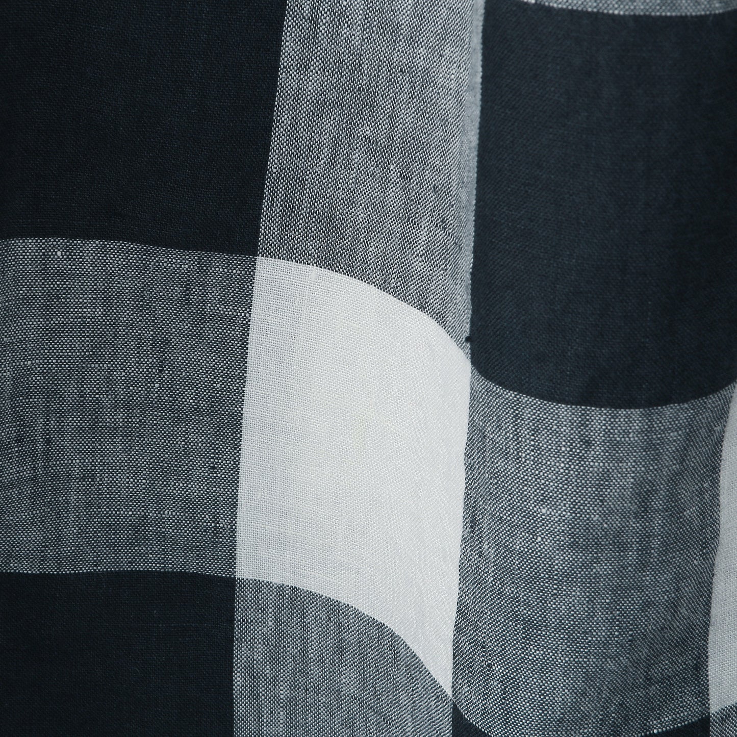 LARGE CHECK LINEN DRESS
