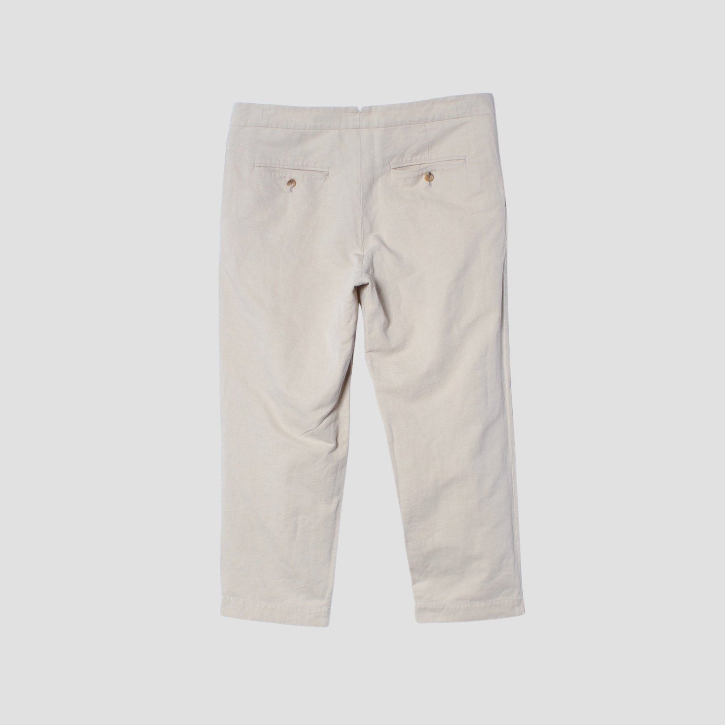 LINEN COTTON TWILL TROUSERS