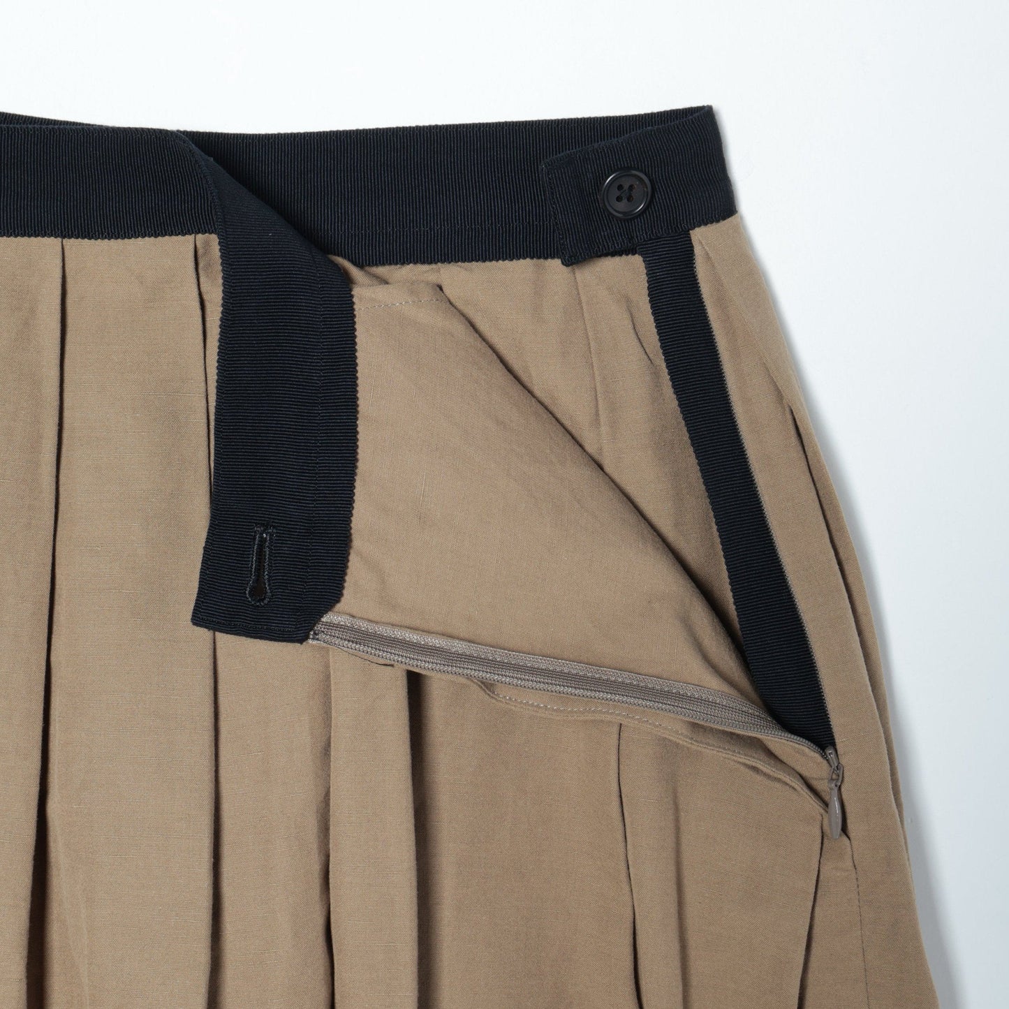 YARN DYE COTTON LINEN SKIRT