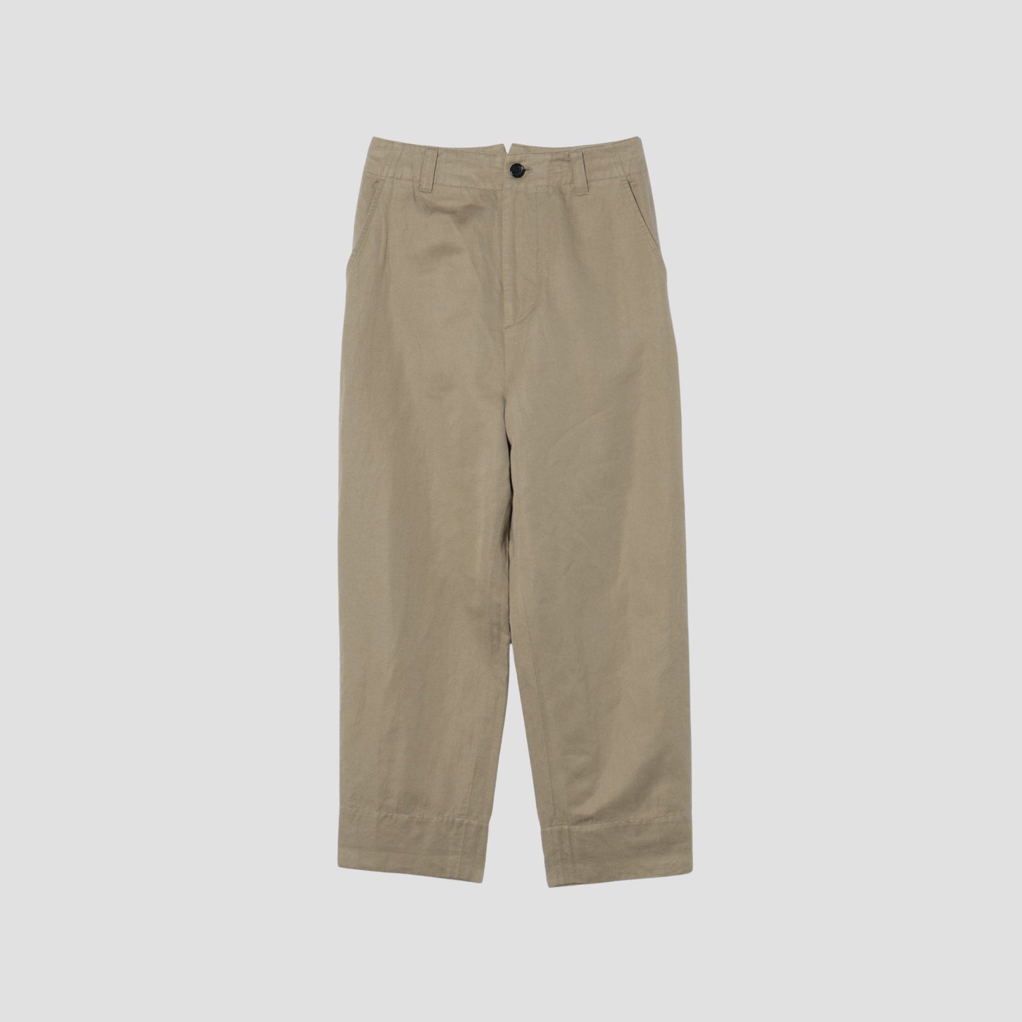 COTTON LINEN TWILL TROUSERS