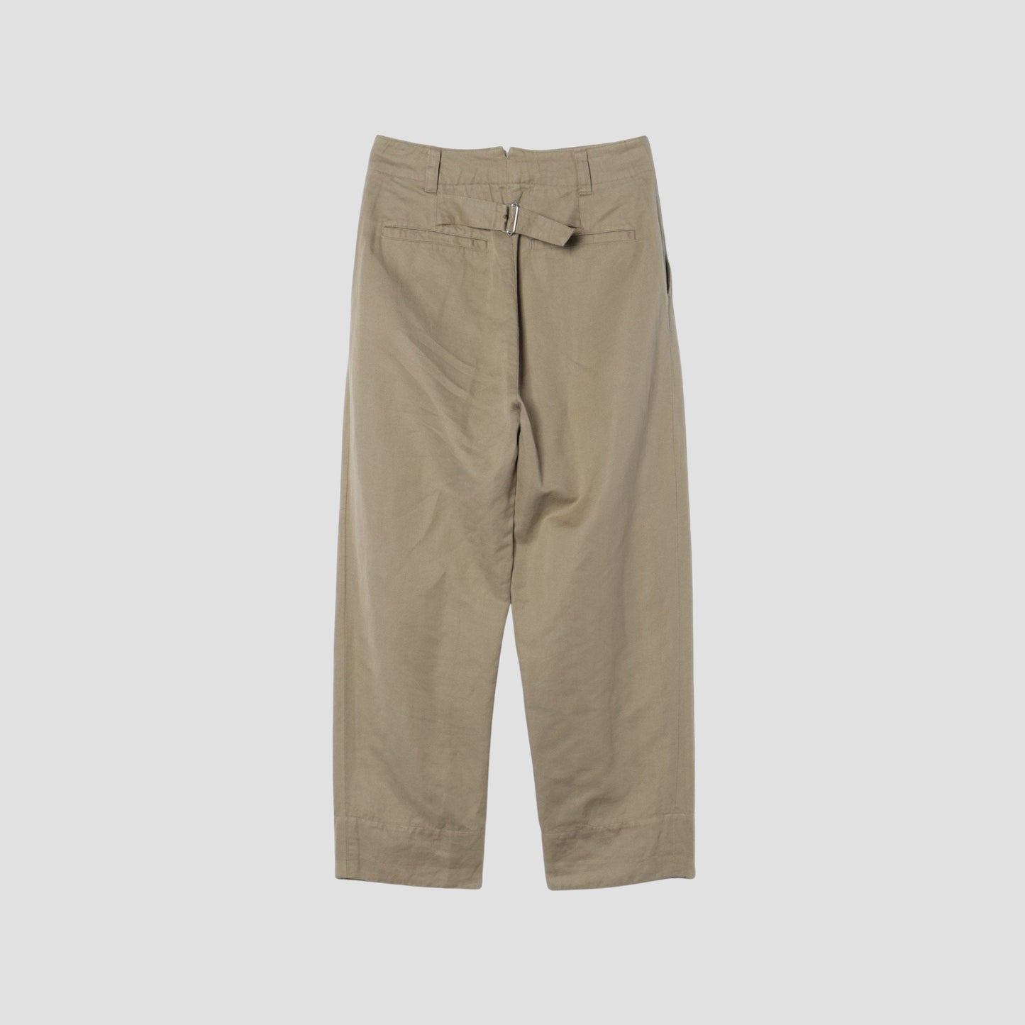 COTTON LINEN TWILL TROUSERS