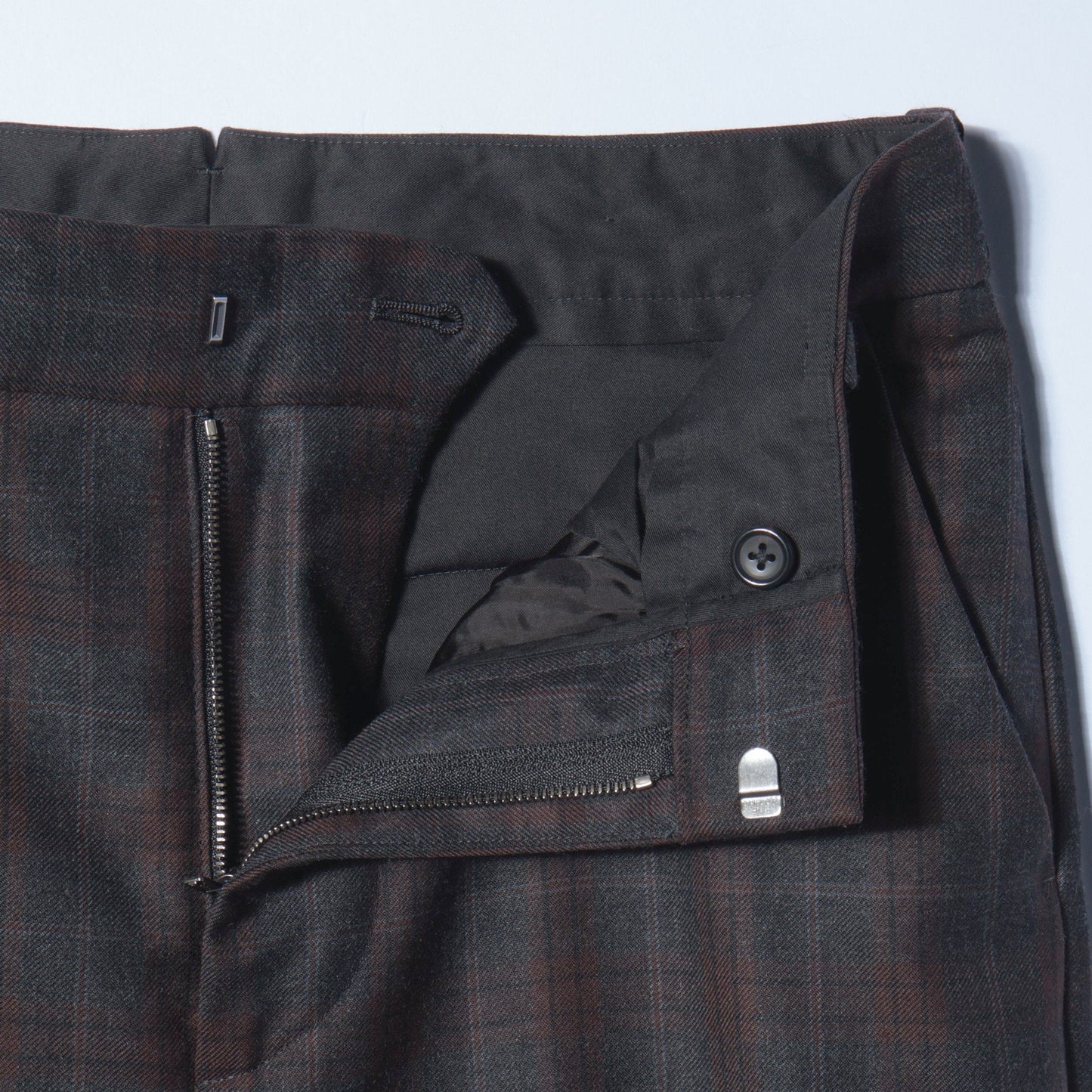 PLAID WOOL TROUSERS
