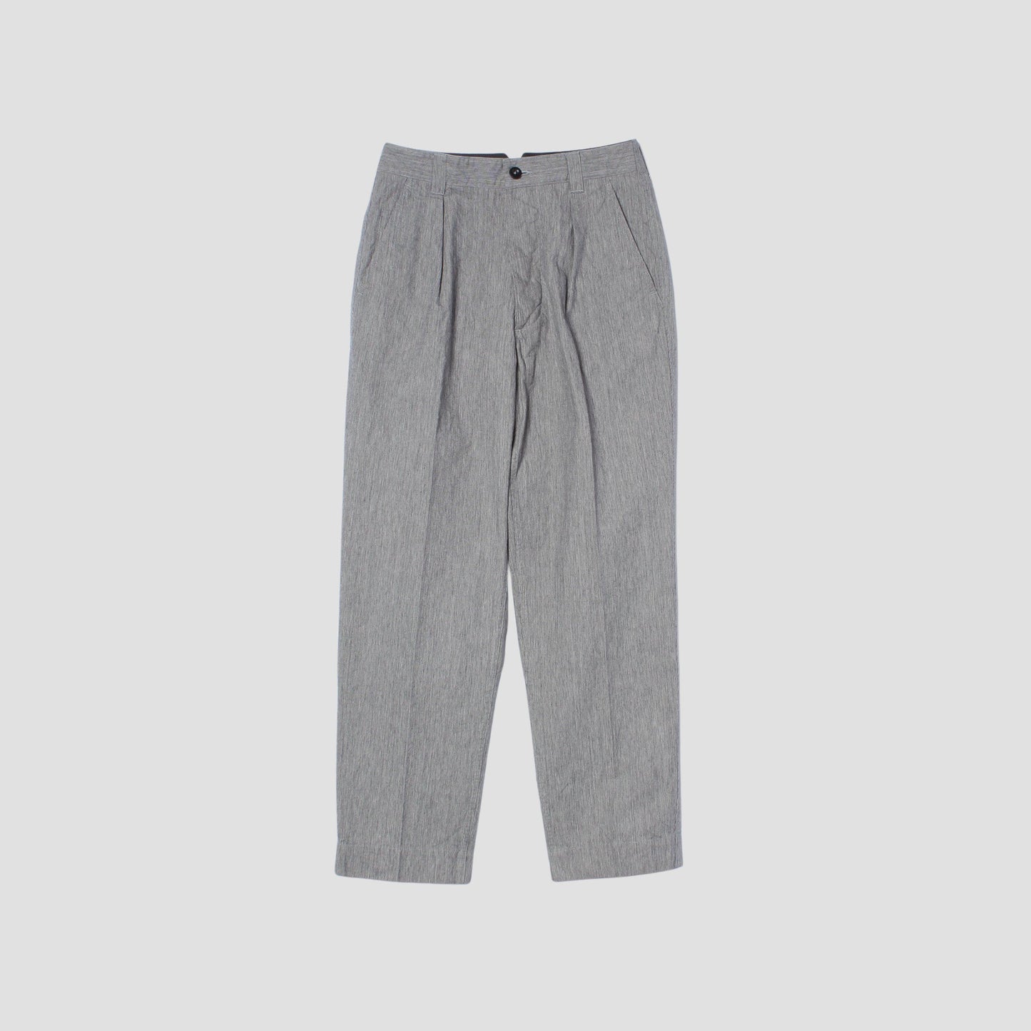IRREGULAR END ON END COTTON LINEN TROUSERS