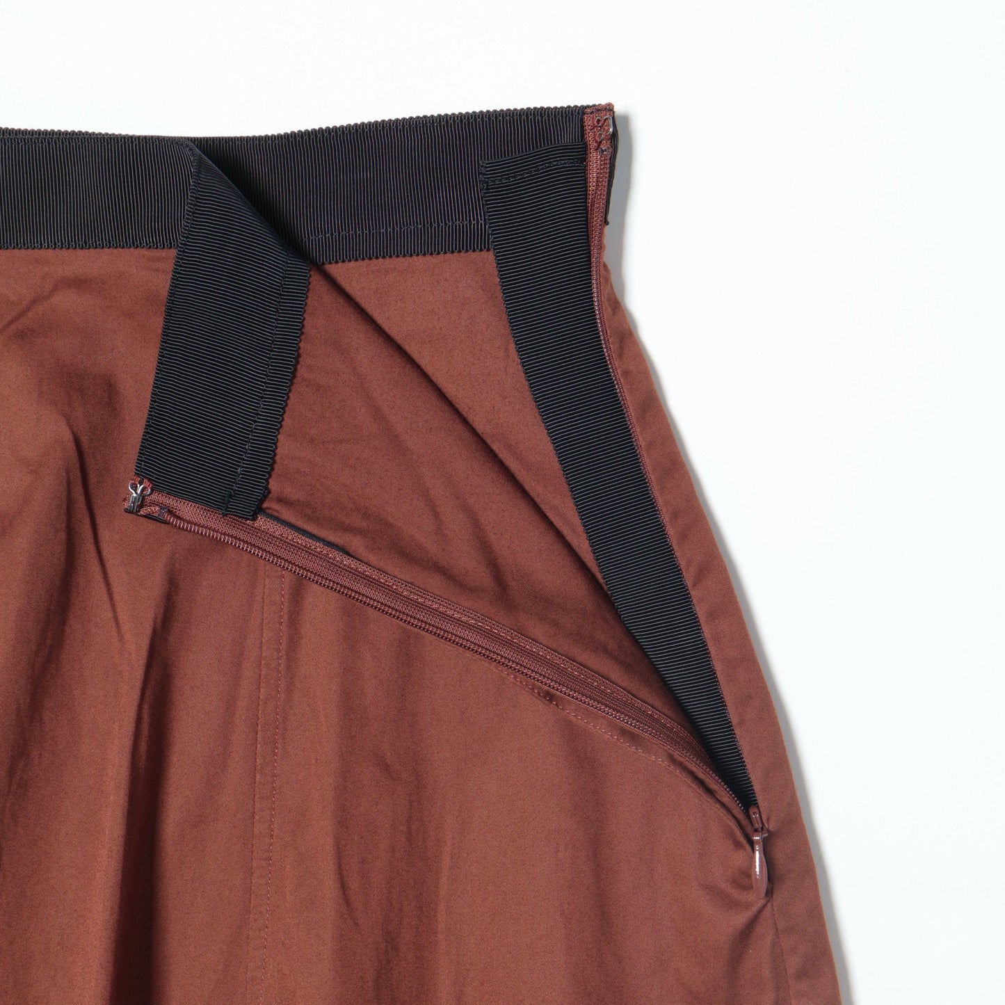 WASHED COTTON SATIN SKIRT