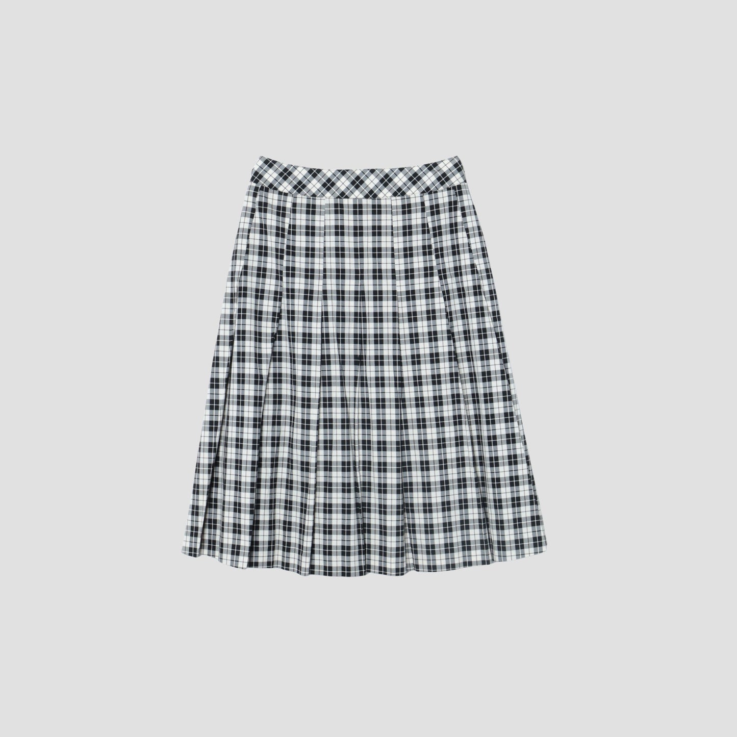 COTTON SILK CHECK SKIRT