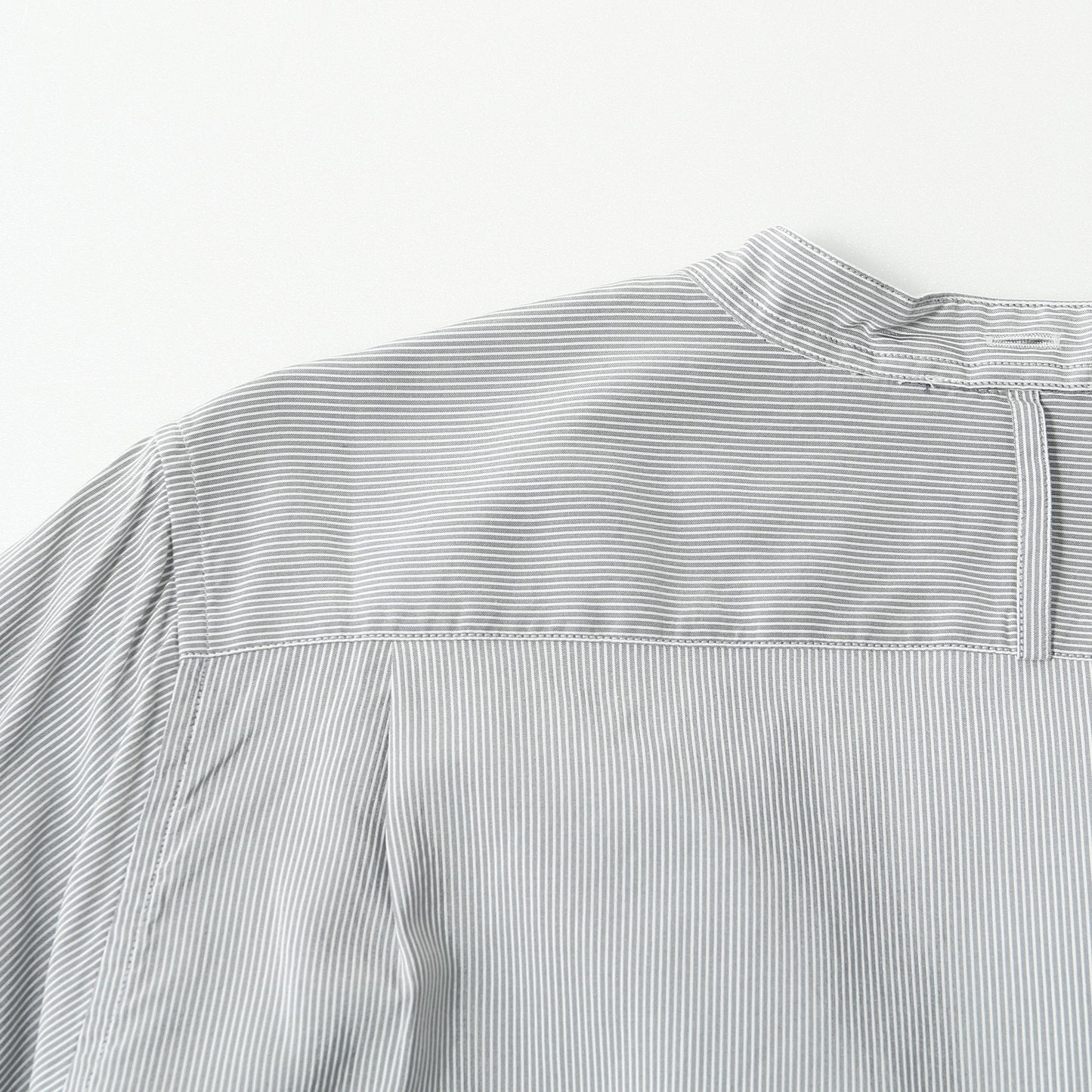 SILK COTTON NARROW STRIPE SHIRT