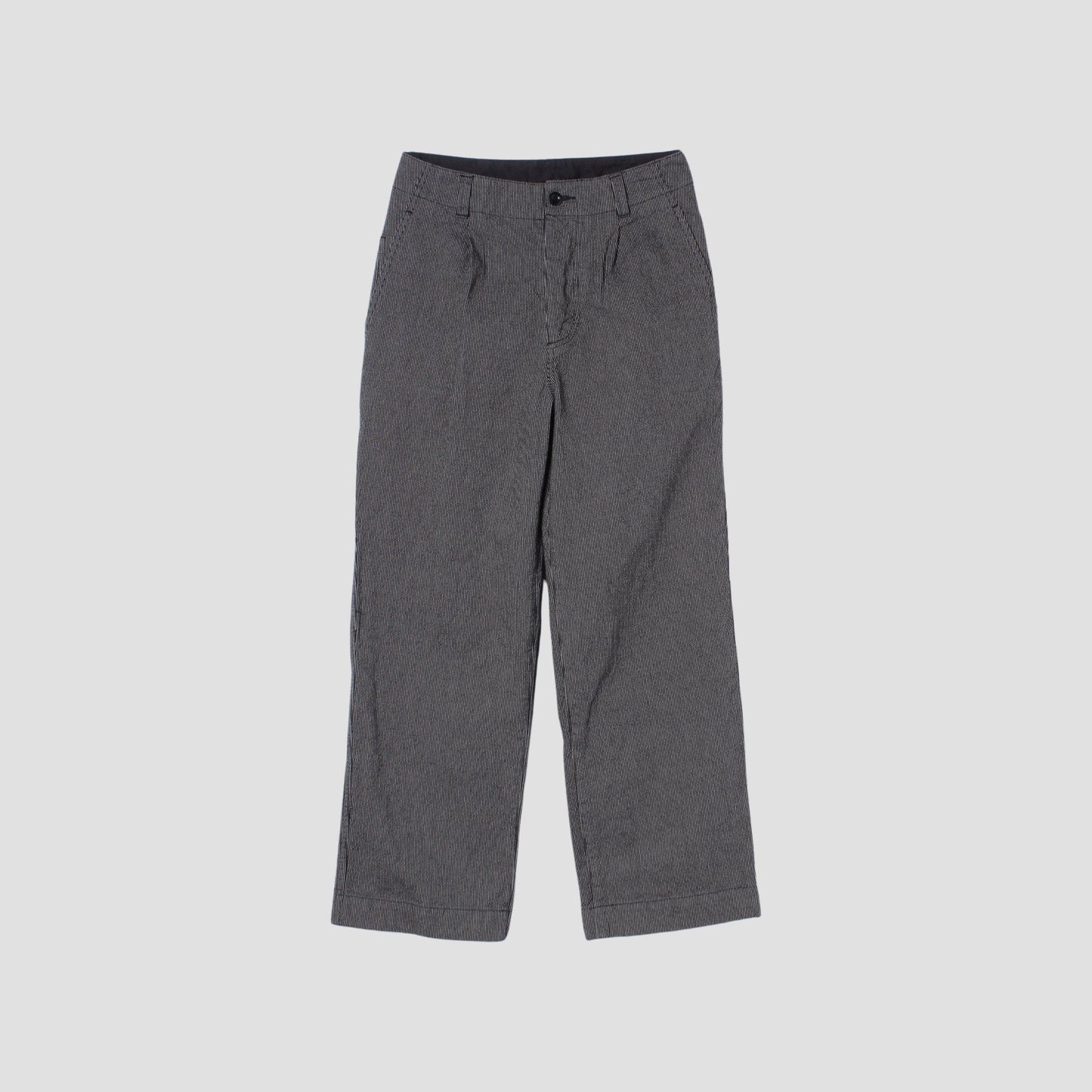 WORKWEAR STRIPE COTTON LINEN TROUSERS