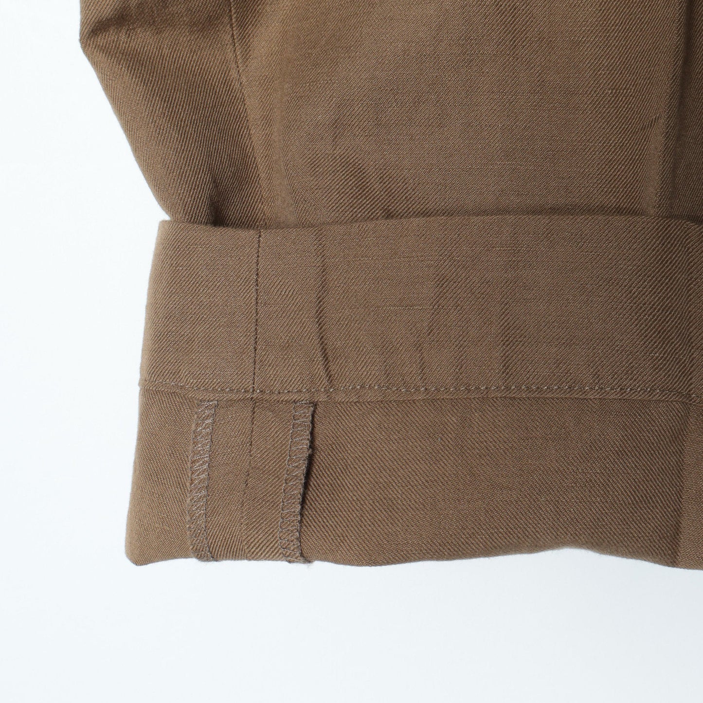 COTTON LINEN TWILL TROUSERS