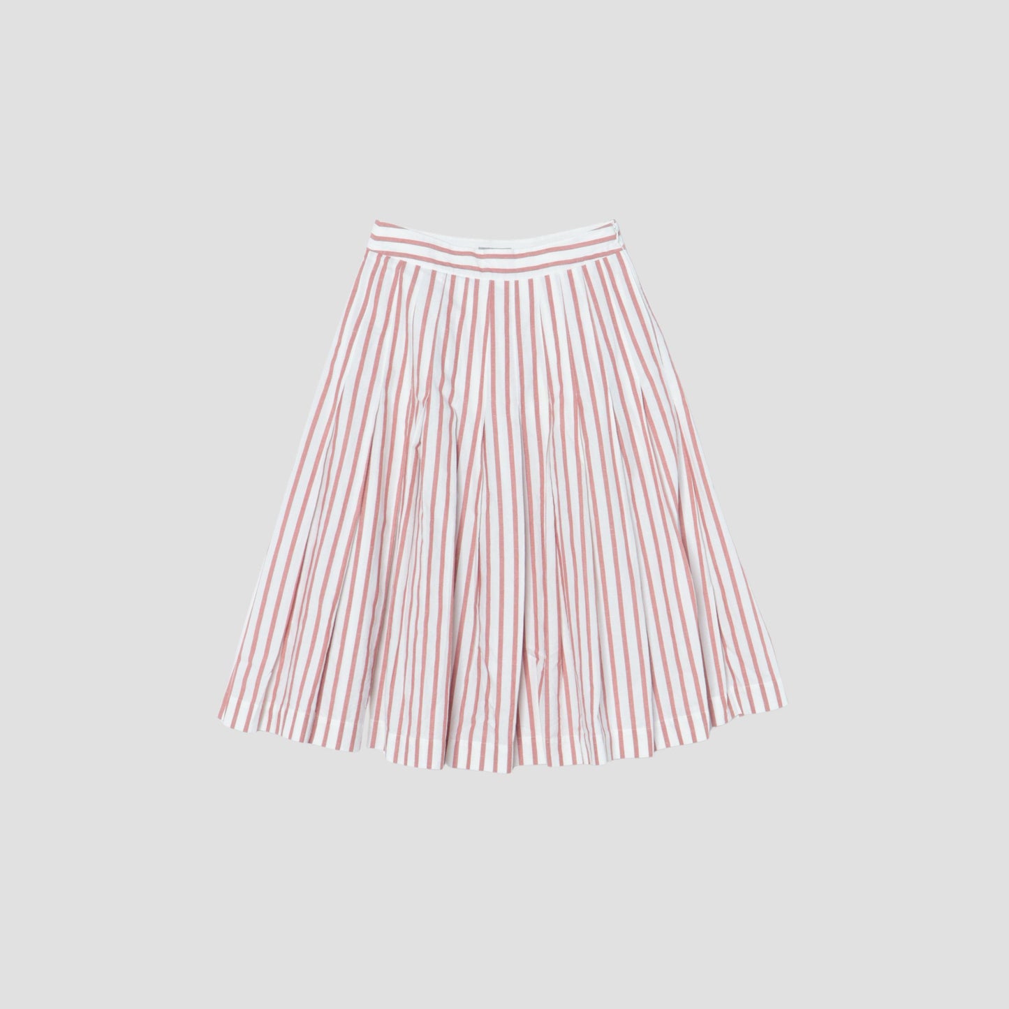 BOLD STRIPE COTTON LINEN SKIRT