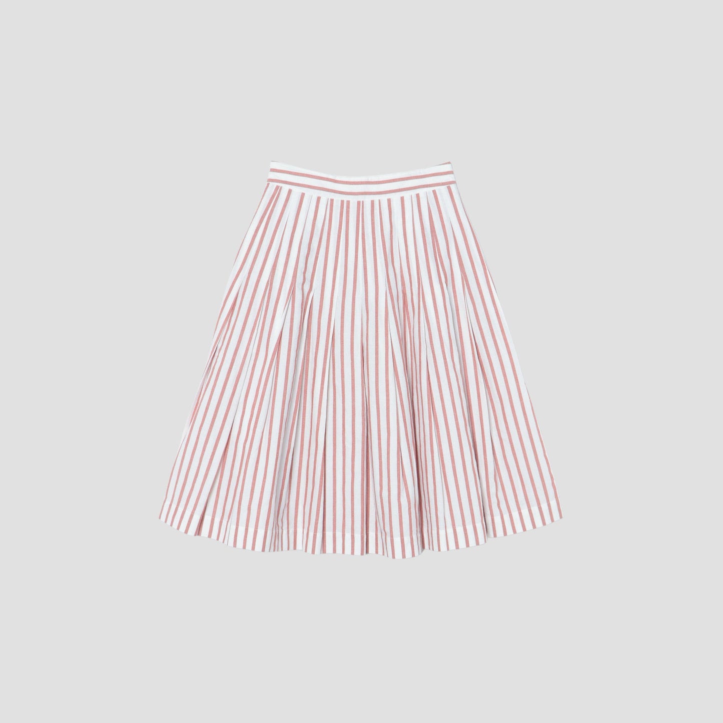 BOLD STRIPE COTTON LINEN SKIRT