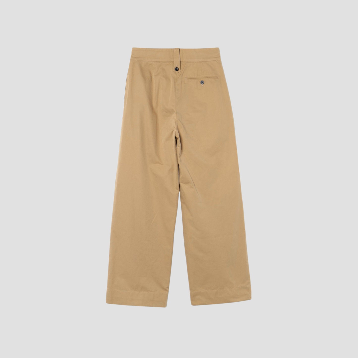 WORN COTTON GABARDINE TROUSERS