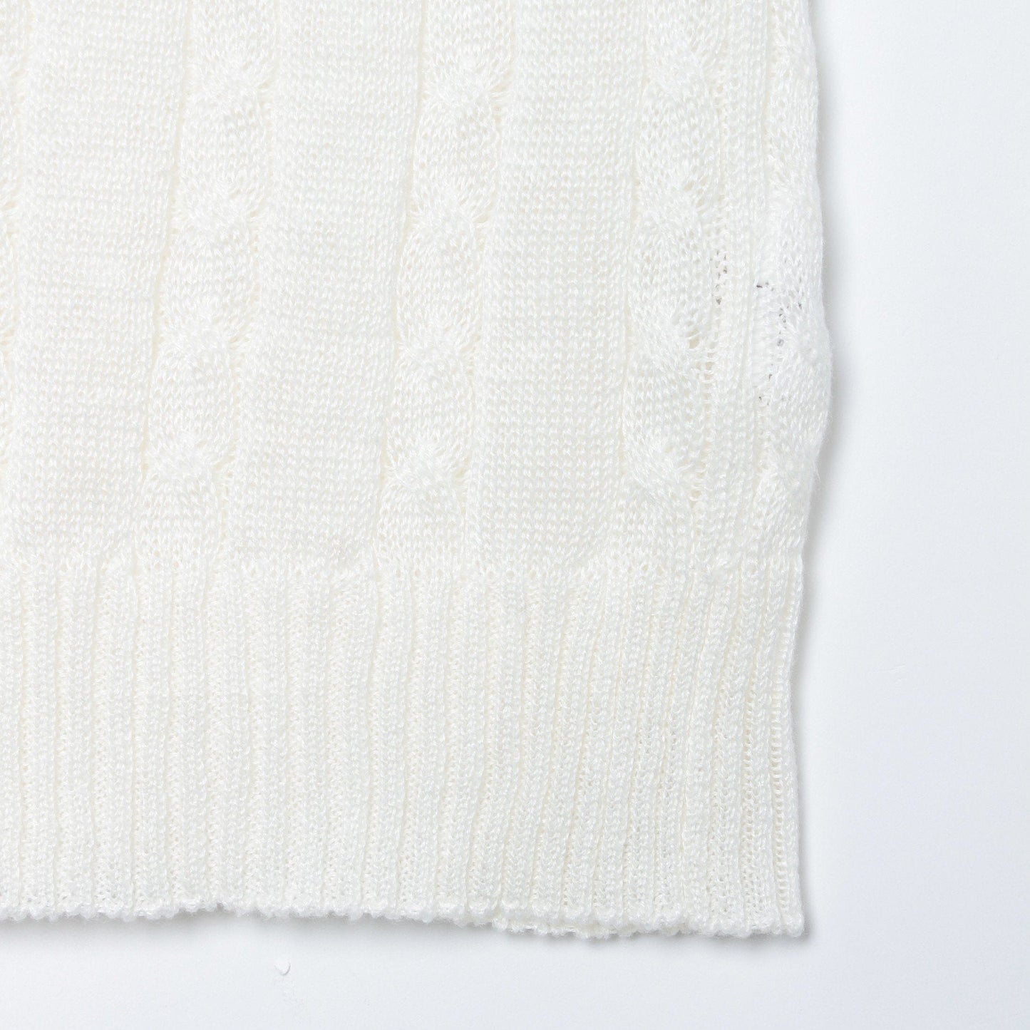 LINEN CABLE VEST KNIT
