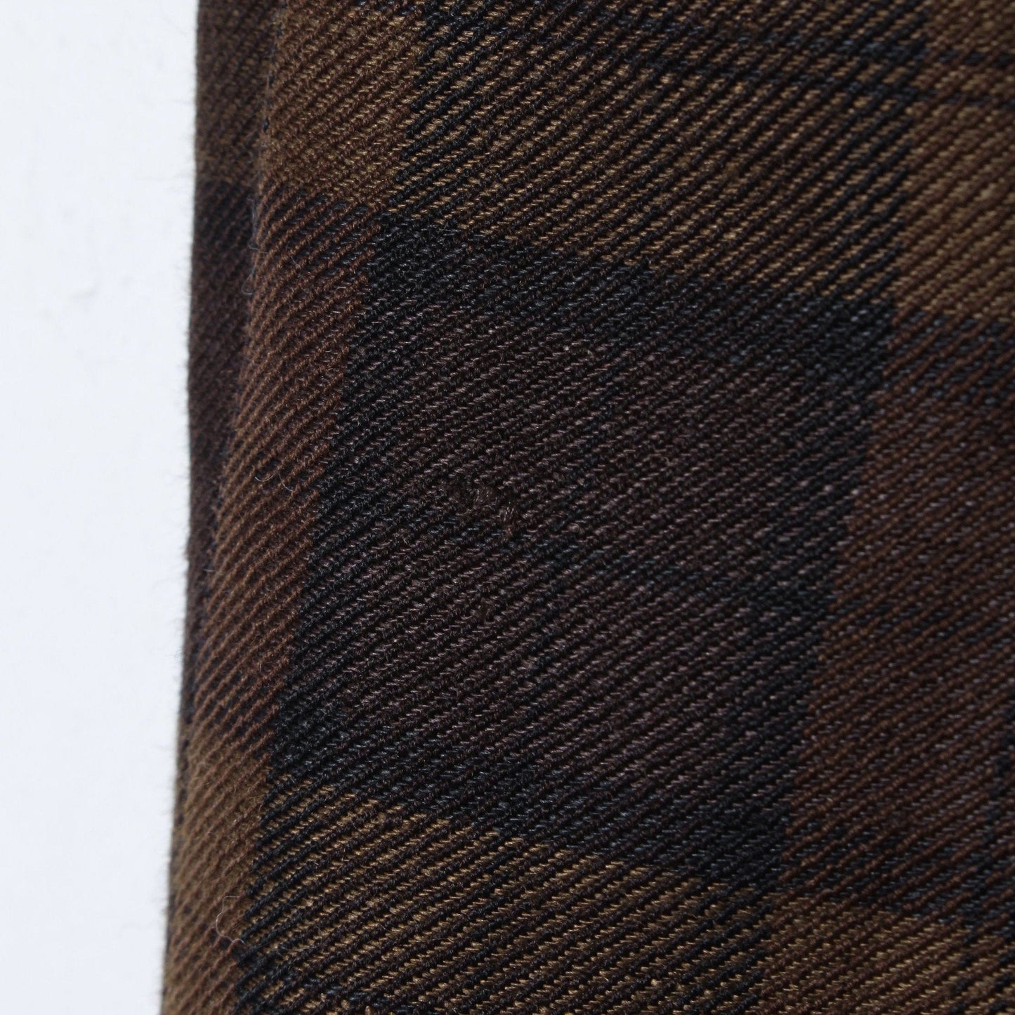 CHECK WOOL LINEN BLEND TROUSERS