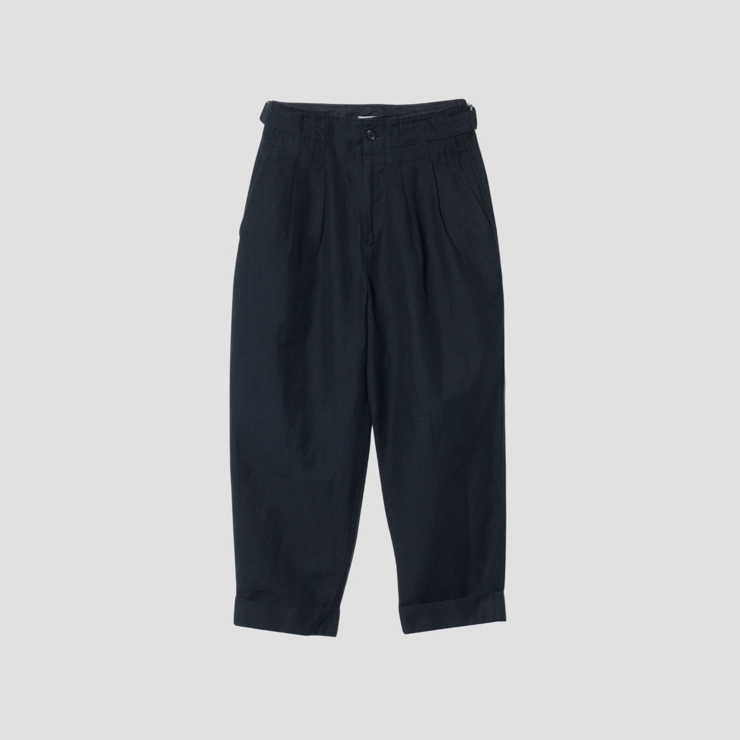 LINEN WOOL TWILL TROUSERS