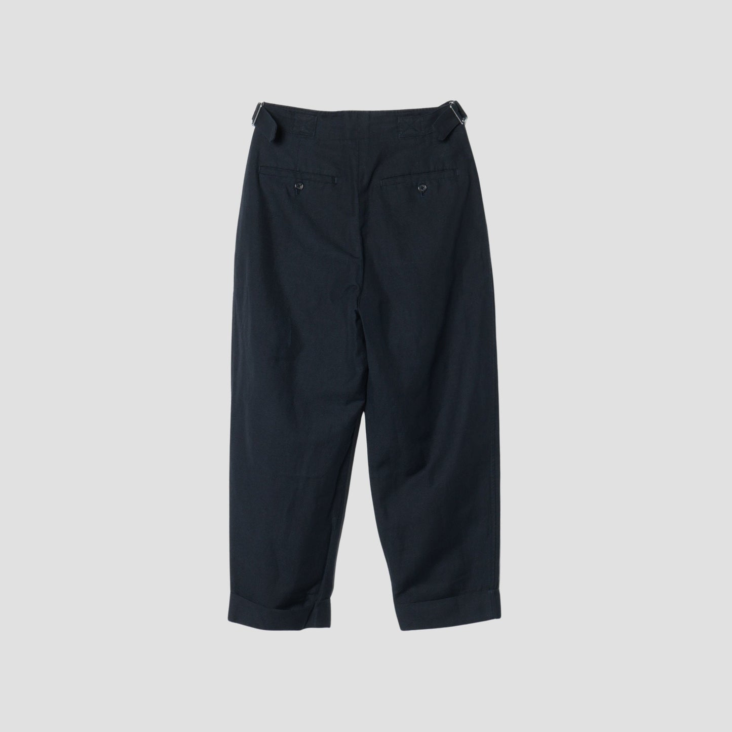 LINEN WOOL TWILL TROUSERS