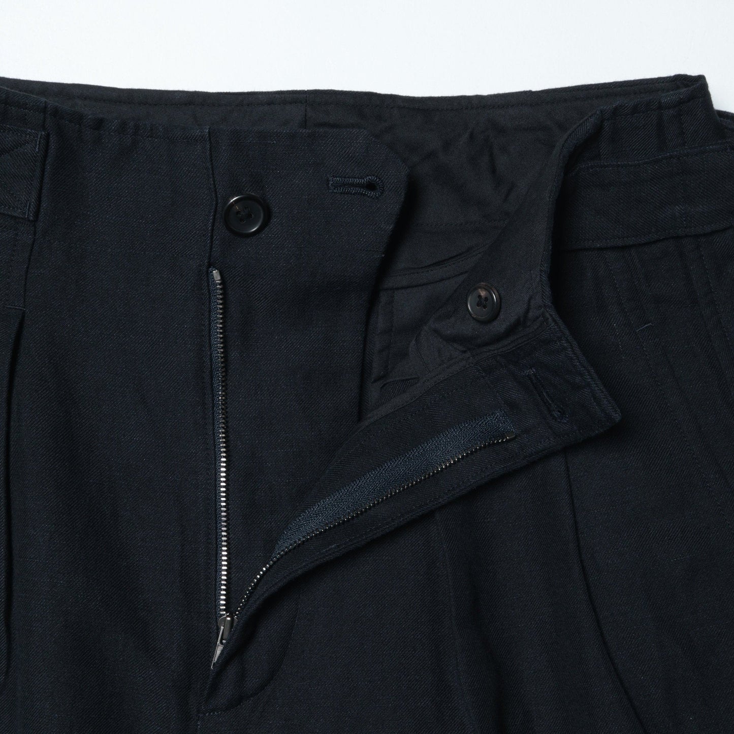 LINEN WOOL TWILL TROUSERS