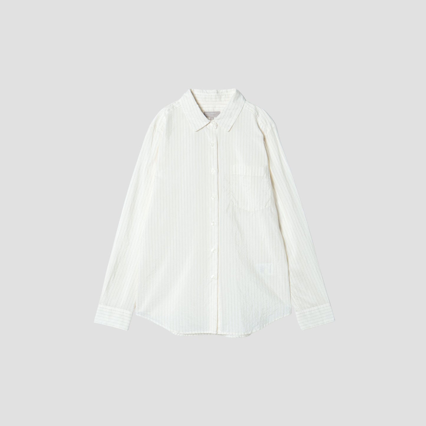 STRIPE FINE COTTON SILKG SHIRT