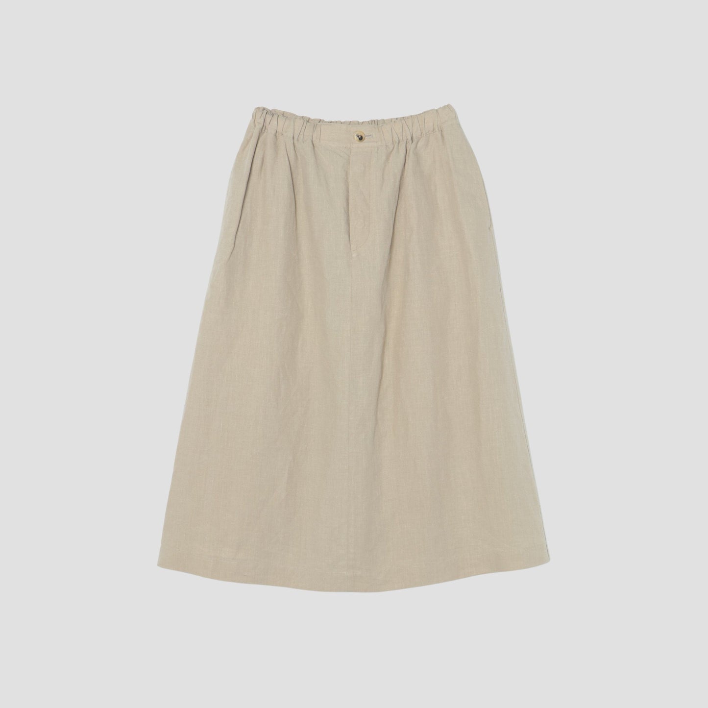 DENSE FINE LINEN POPLIN SKIRT