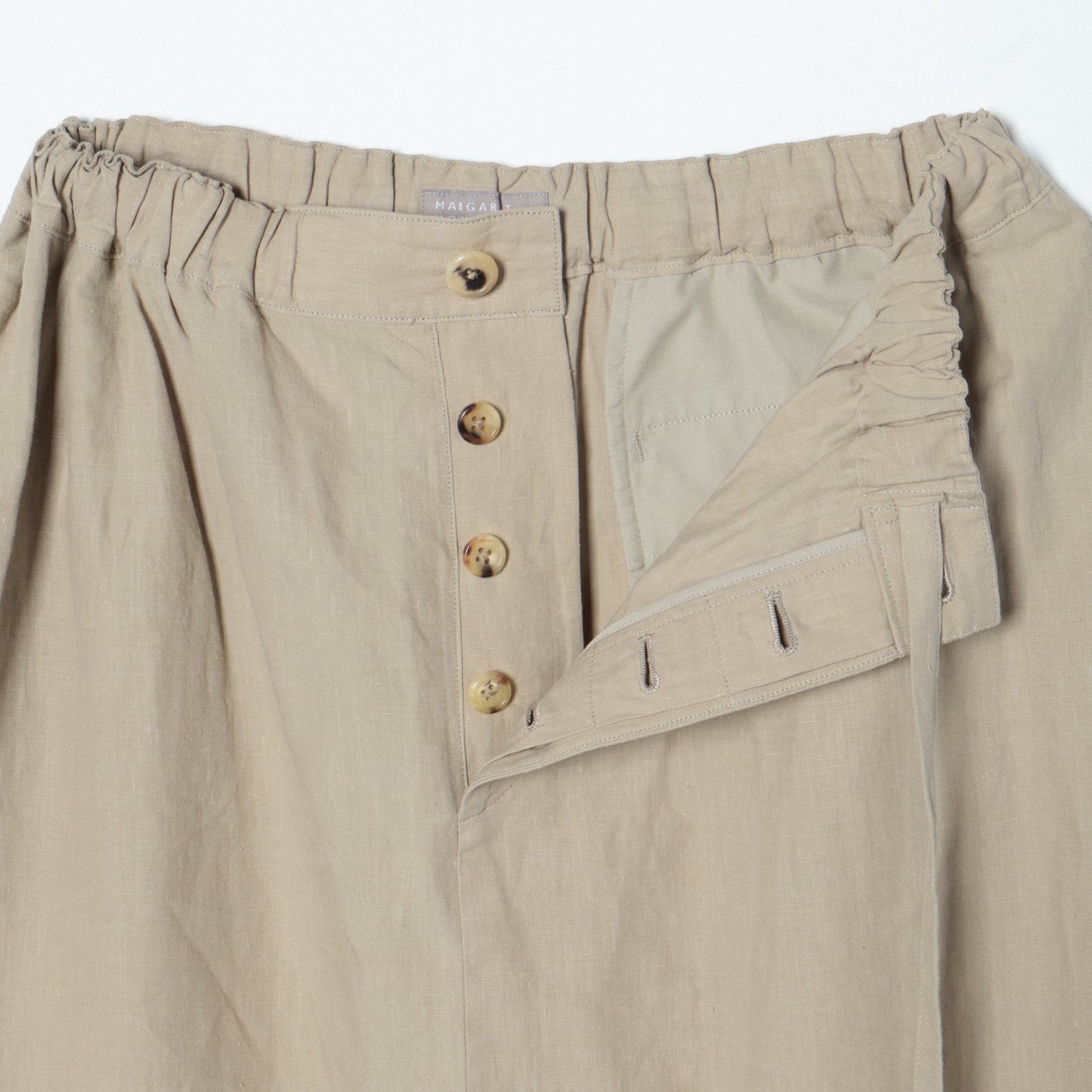 DENSE FINE LINEN POPLIN SKIRT