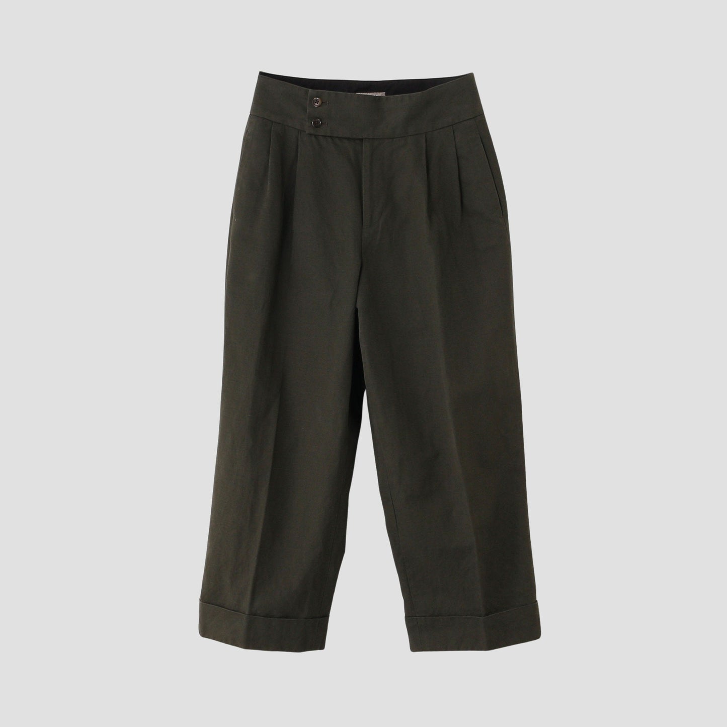 BRUSHED COTTON LINEN TROUSERS