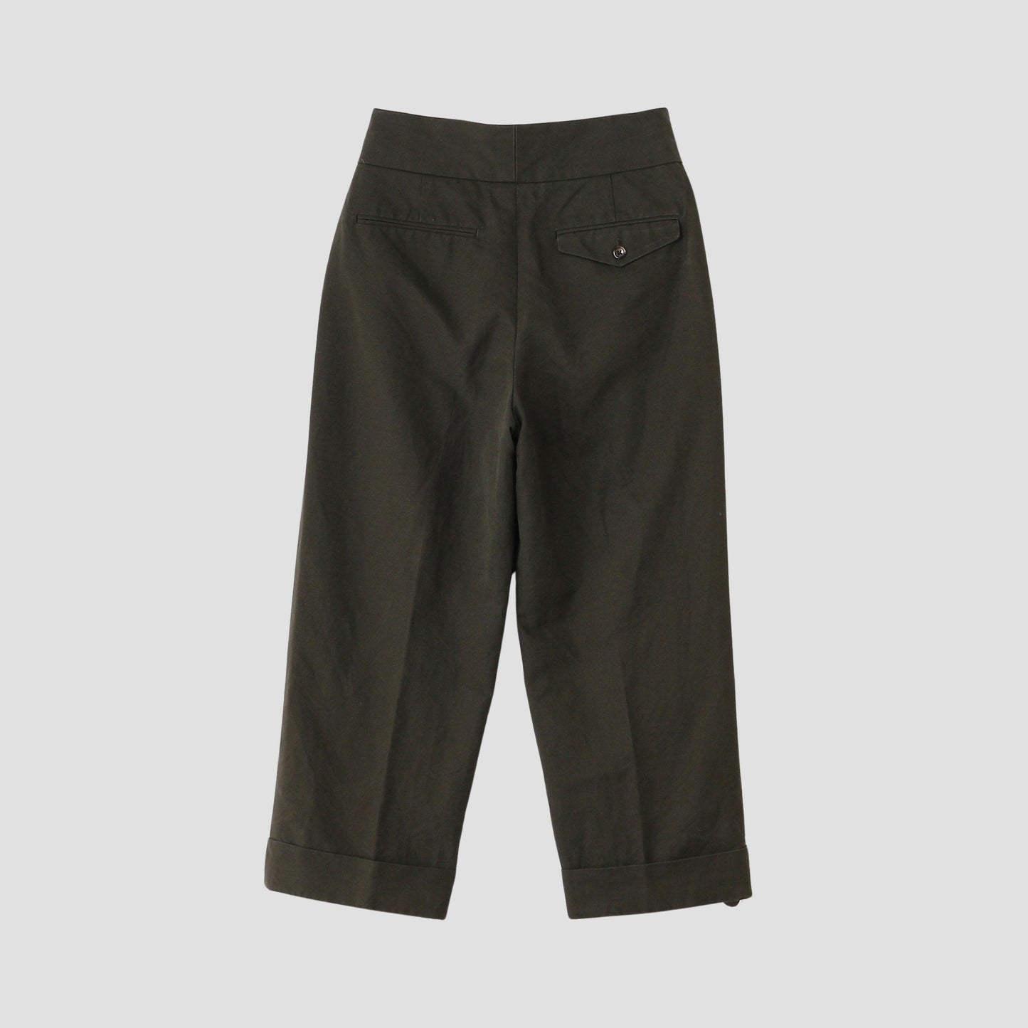 BRUSHED COTTON LINEN TROUSERS