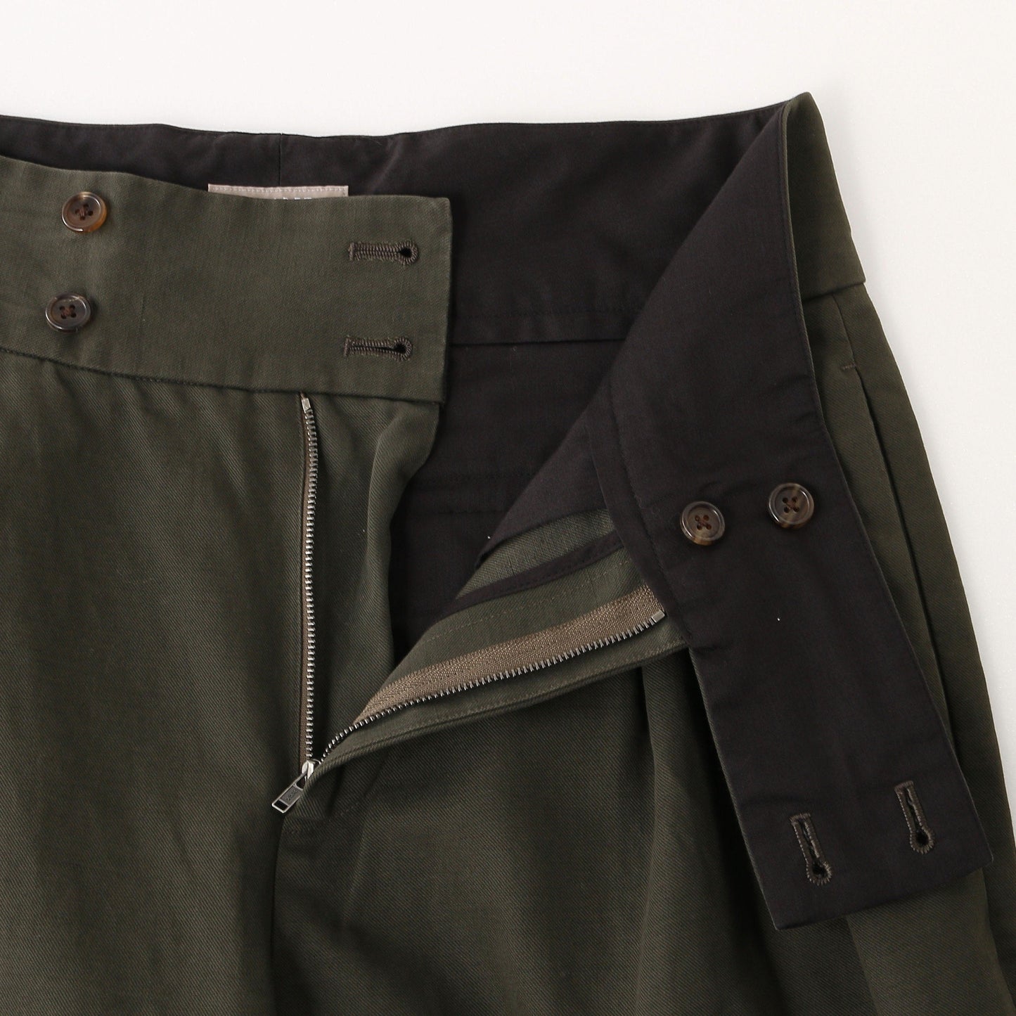 BRUSHED COTTON LINEN TROUSERS