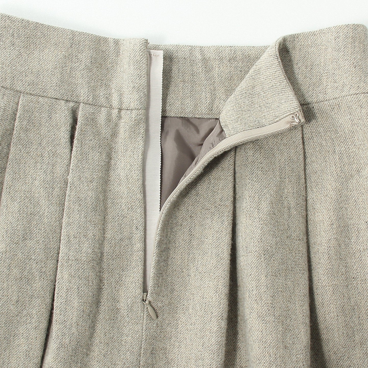 WOOL LINEN TWEED SKIRT