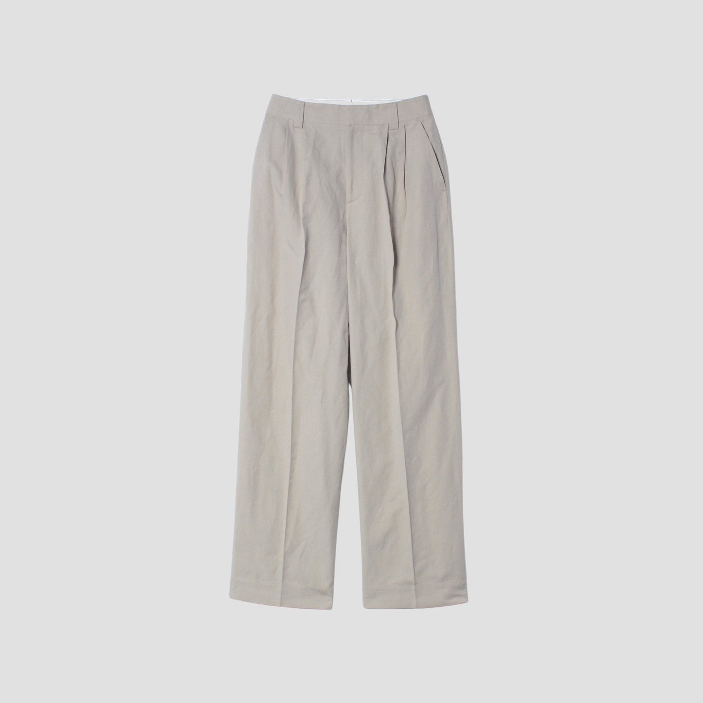 COTTON LINEN OXFORD TROUSERS