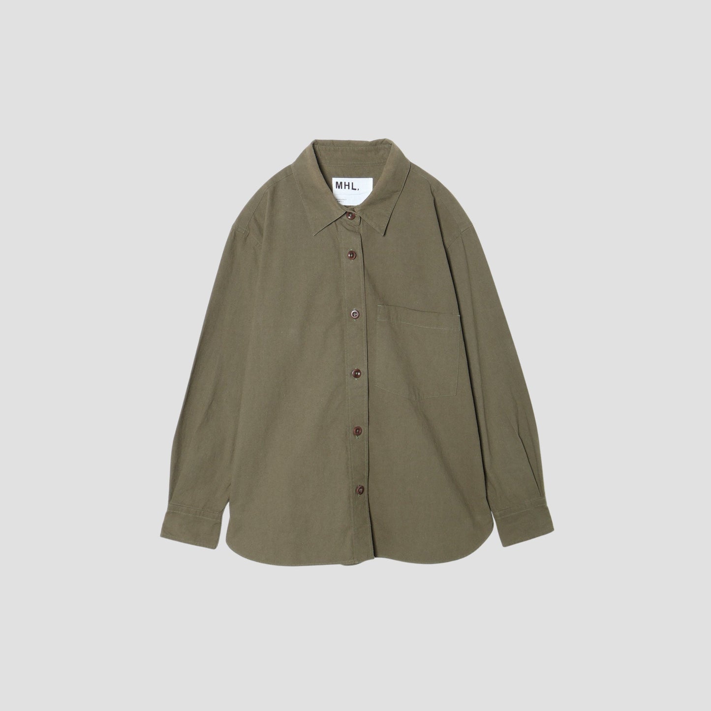 BRUSHED COTTON PLAINWEAVE SHIRT