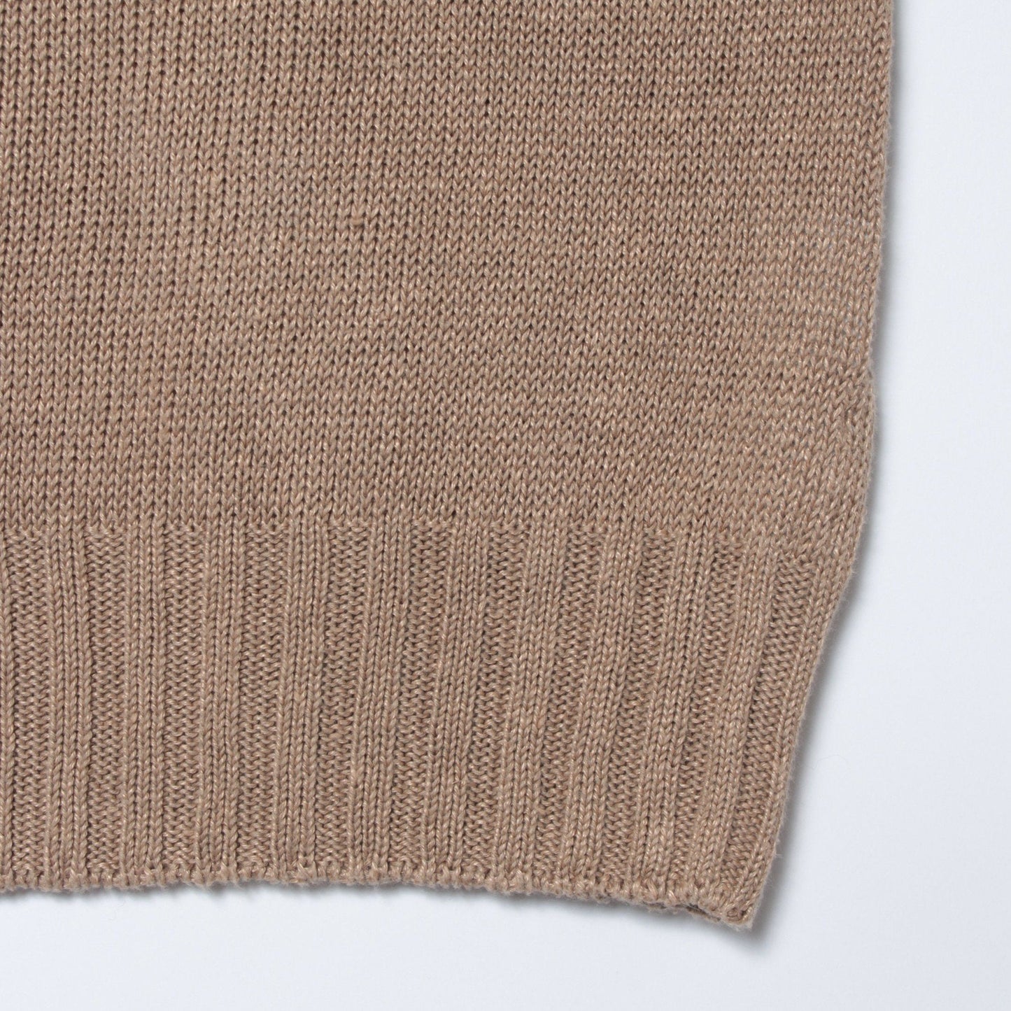 LINEN COTTON WIDE ROLL NECK KNIT