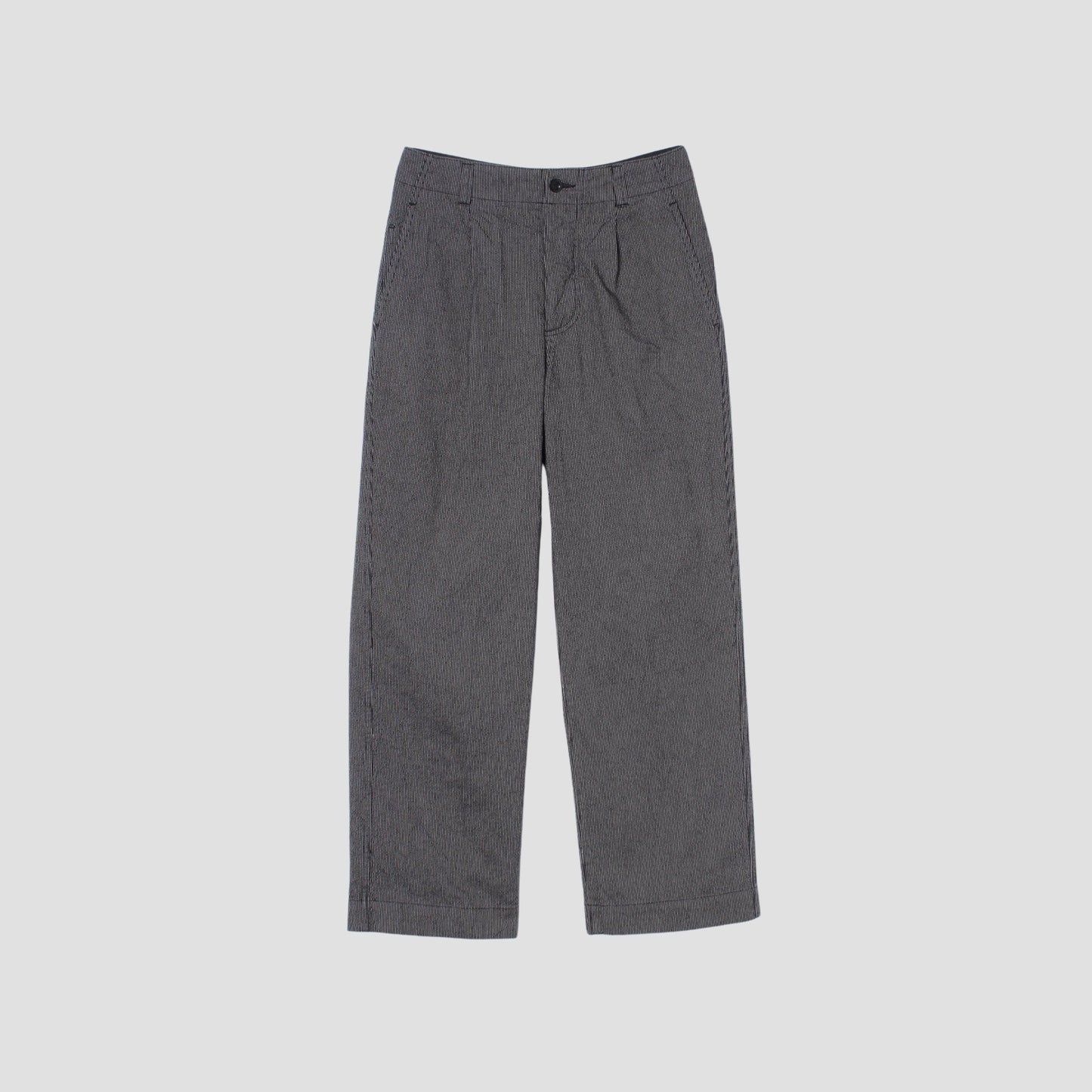 WORKWEAR STRIPE COTTON LINEN TROUSERS