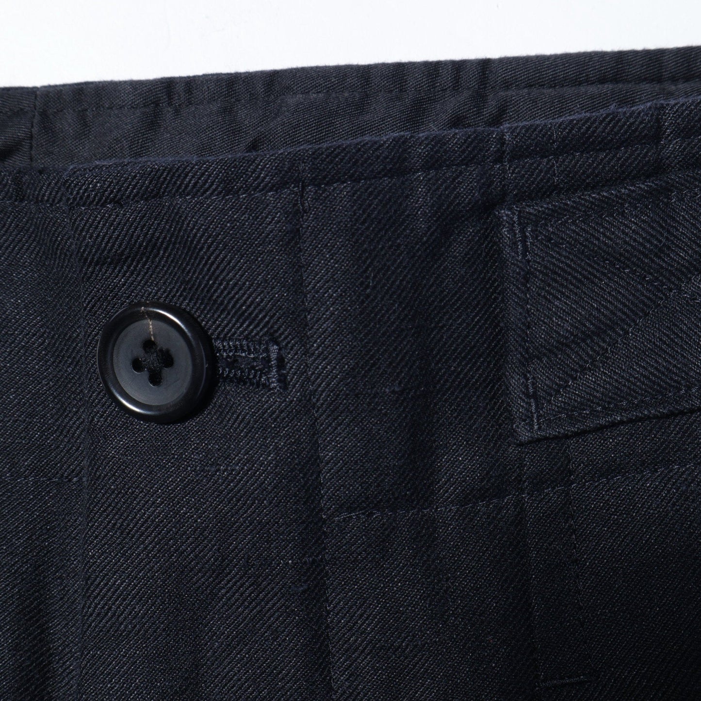 LINEN WOOL TWILL TROUSERS