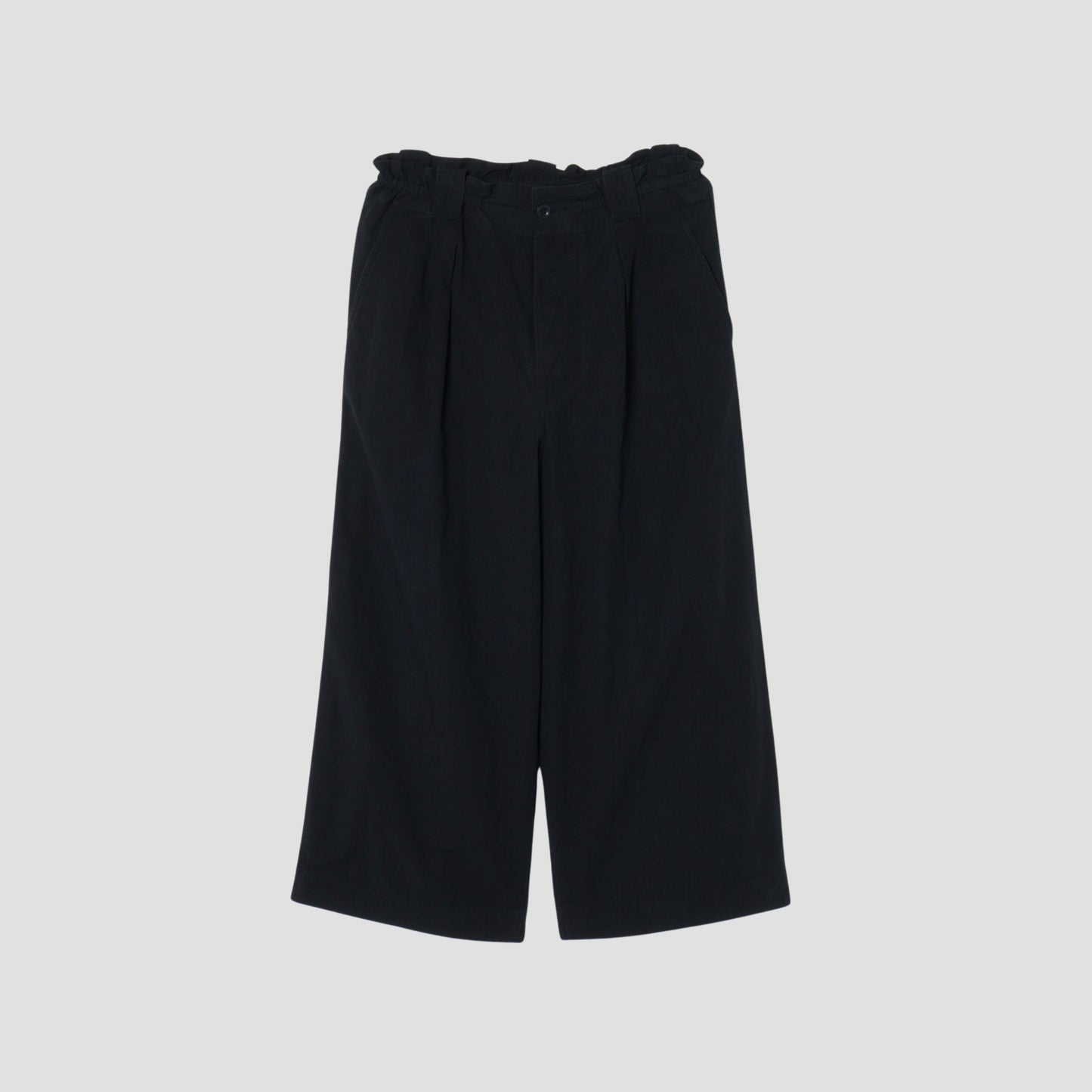 COTTON LINEN PLAIN WEAVE TROUSERS