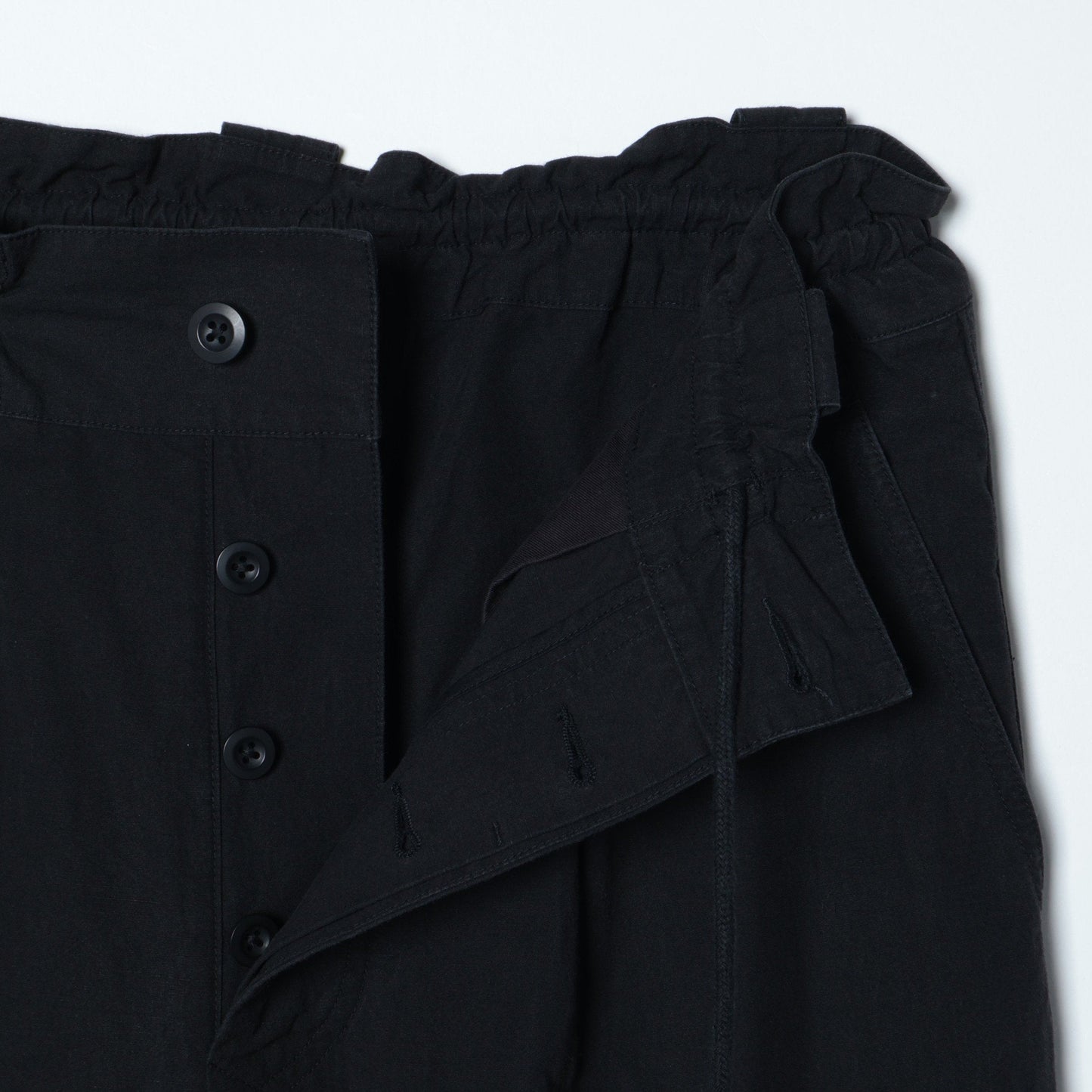 COTTON LINEN PLAIN WEAVE TROUSERS