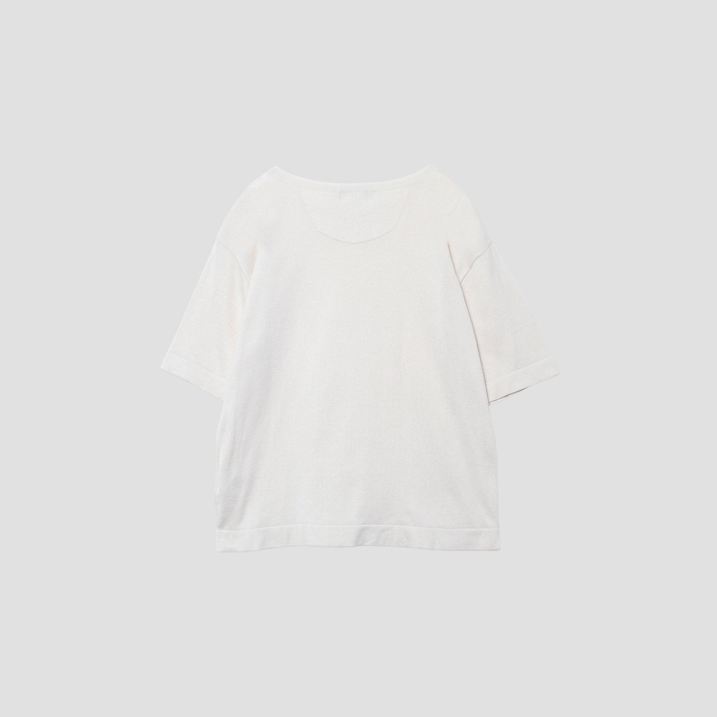 COTTON BOAT NECK T KNIT
