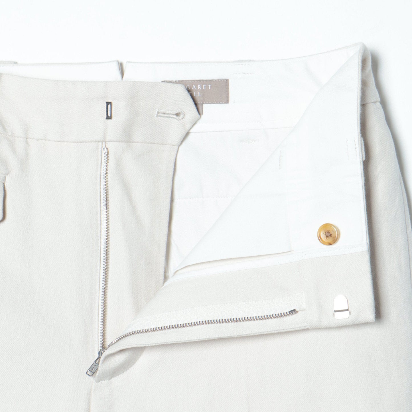 WASHED COTTON TWILL TROUSERS
