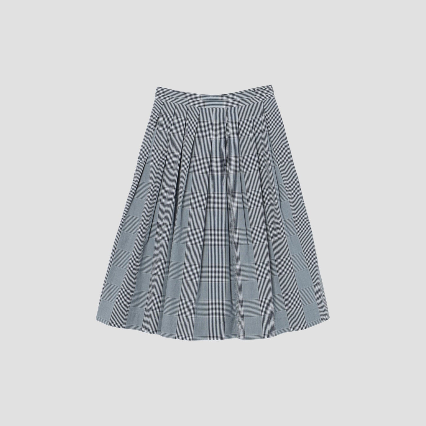 GINGHAM OVERCHECK COTTON SKIRT