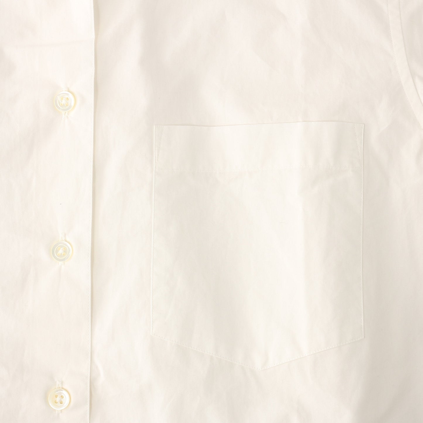 WHITE COTTON POPLIN SHIRT
