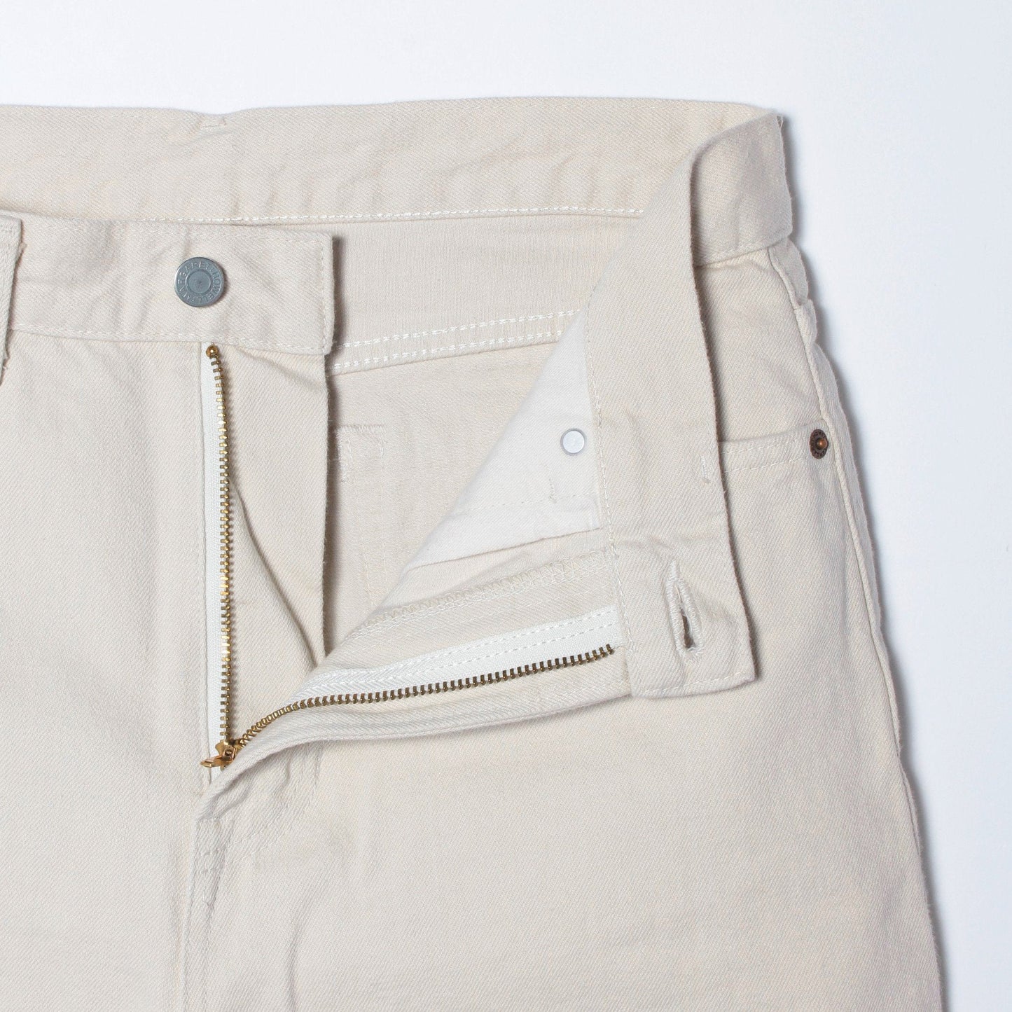 WHITE DENIM TROUSERS