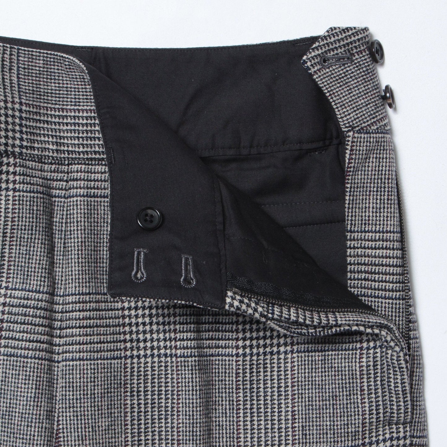MULTI CHECK WOOL TROUSERS