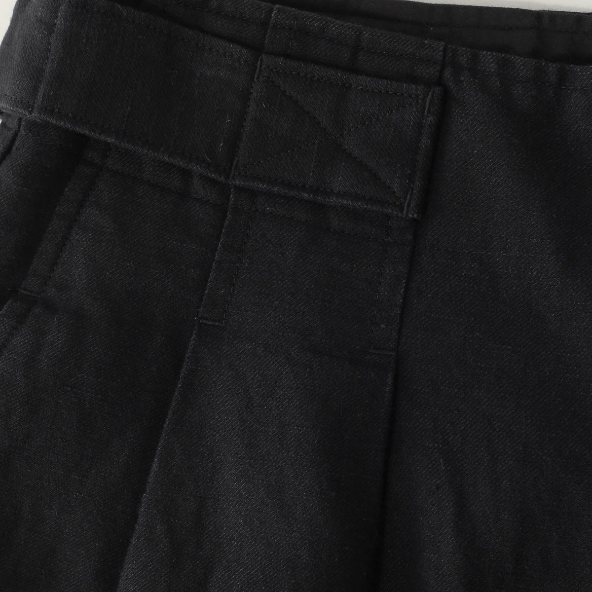 LINEN WOOL TWILL TROUSERS