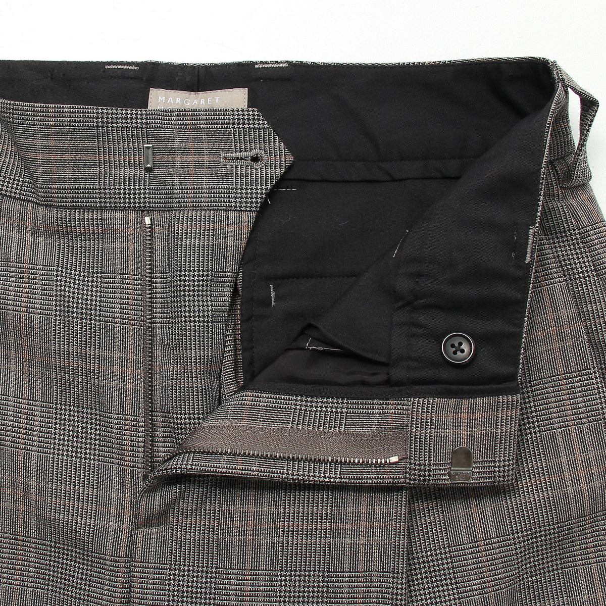 OVERCHECK WOOL TROUSERS